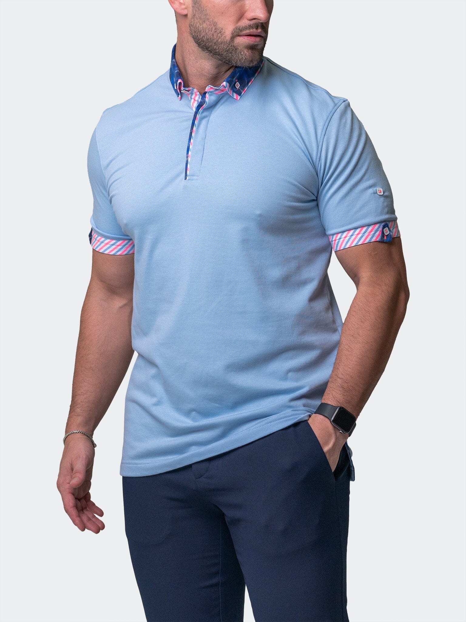 Mozart Waves Light Blue Polo