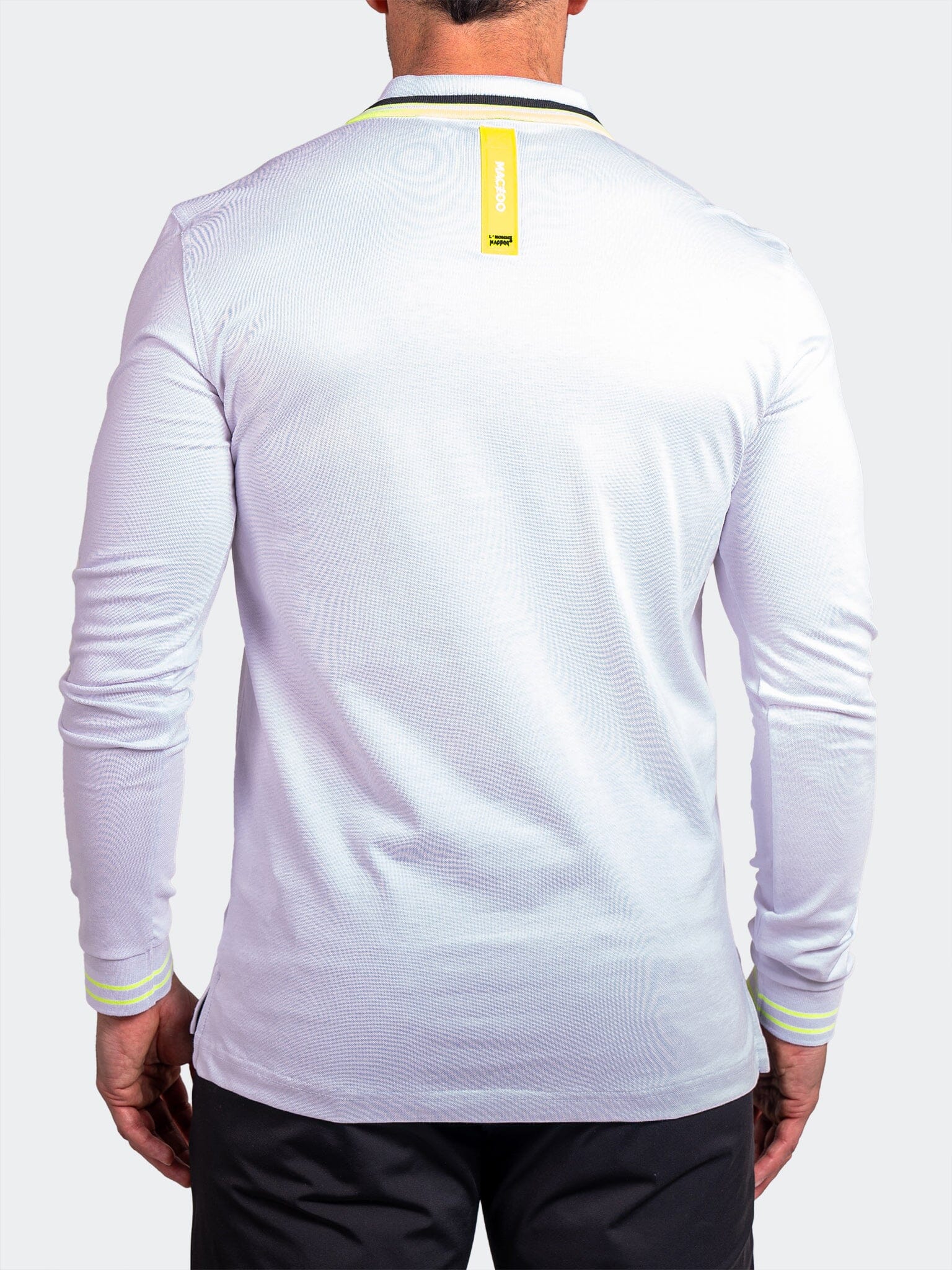 Ascension White Long Sleeve Polo