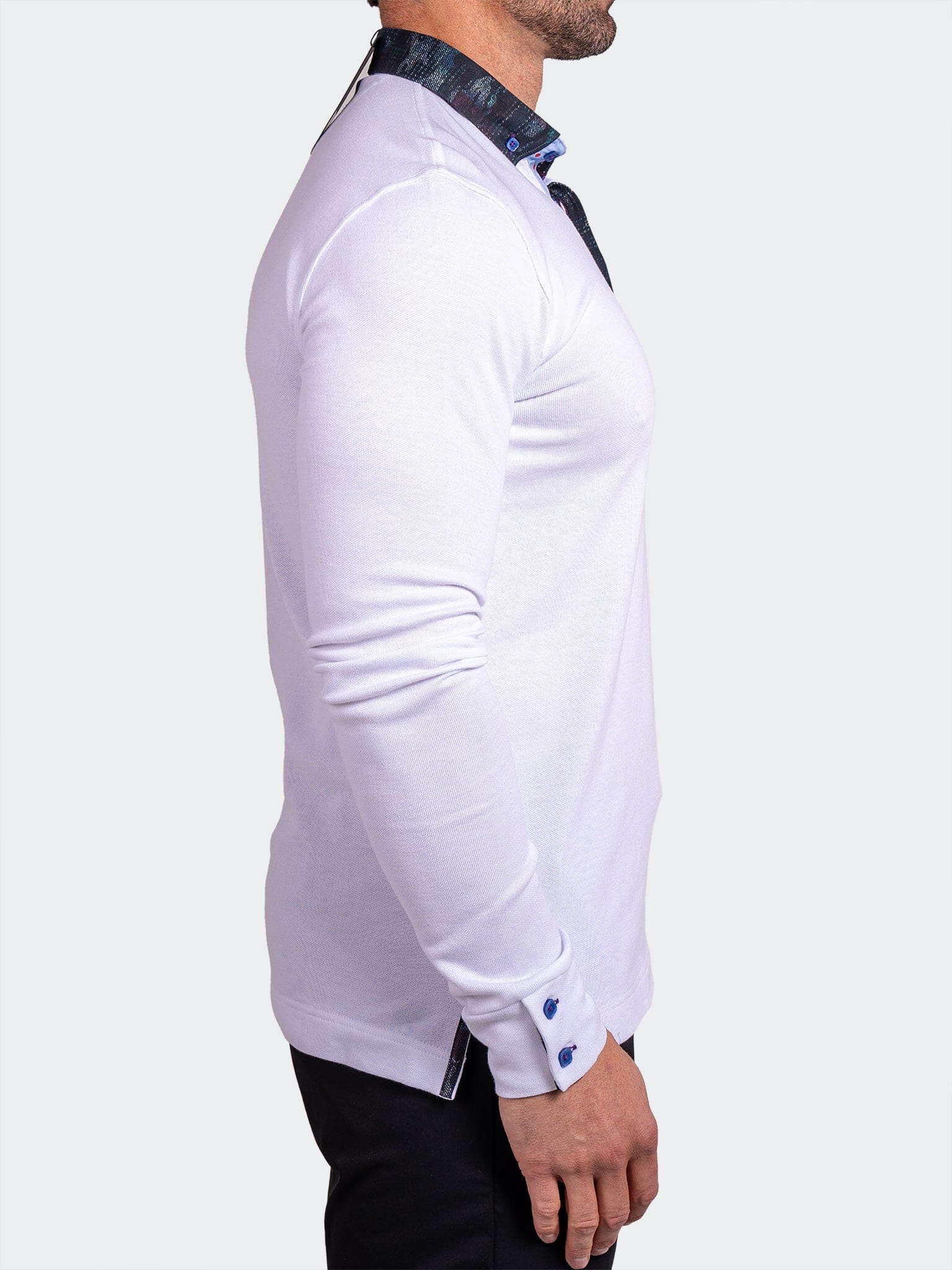 Newton Ascension White Long Sleeve Polo