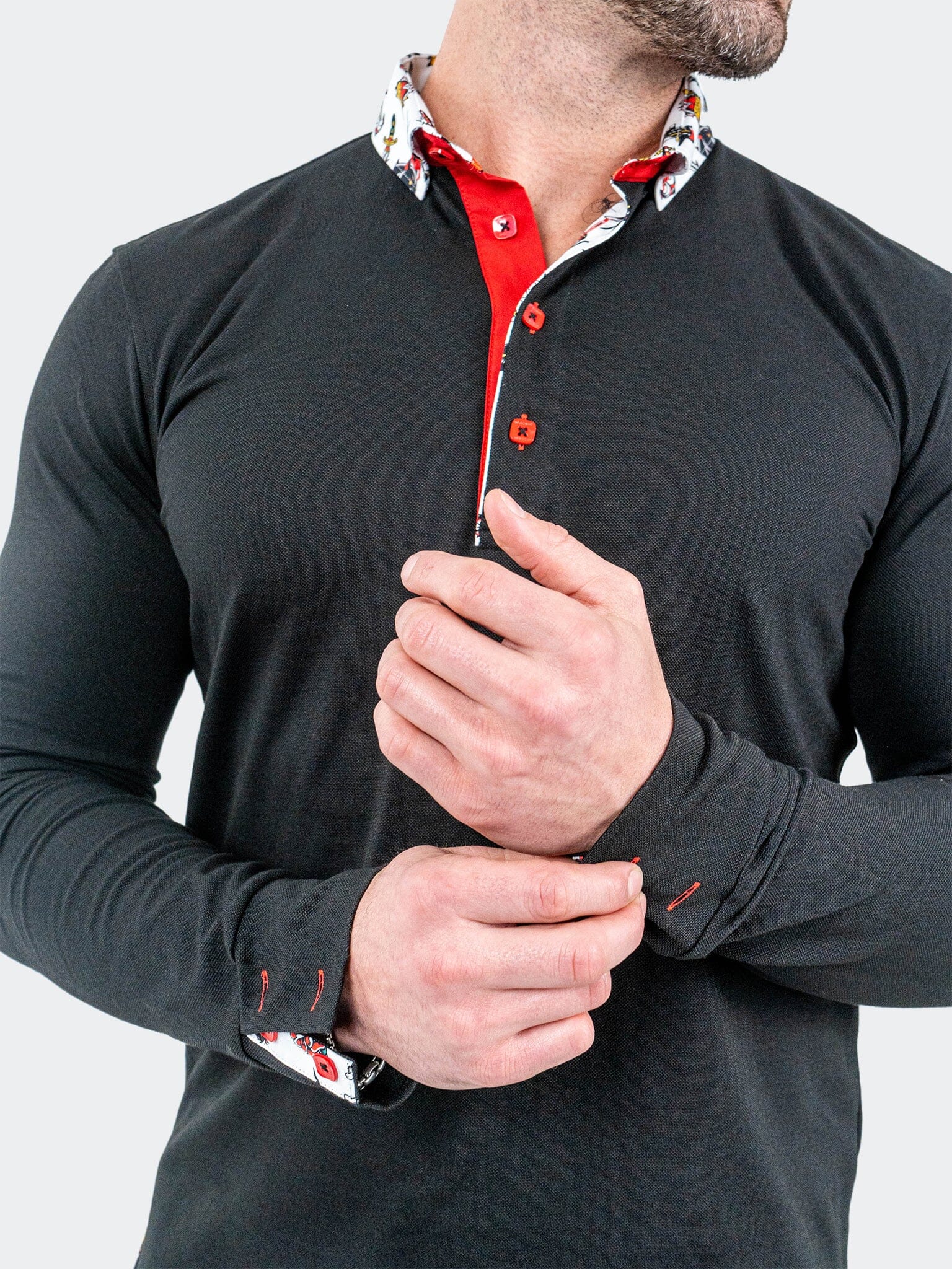 Newton Solid Tattoo Black Polo