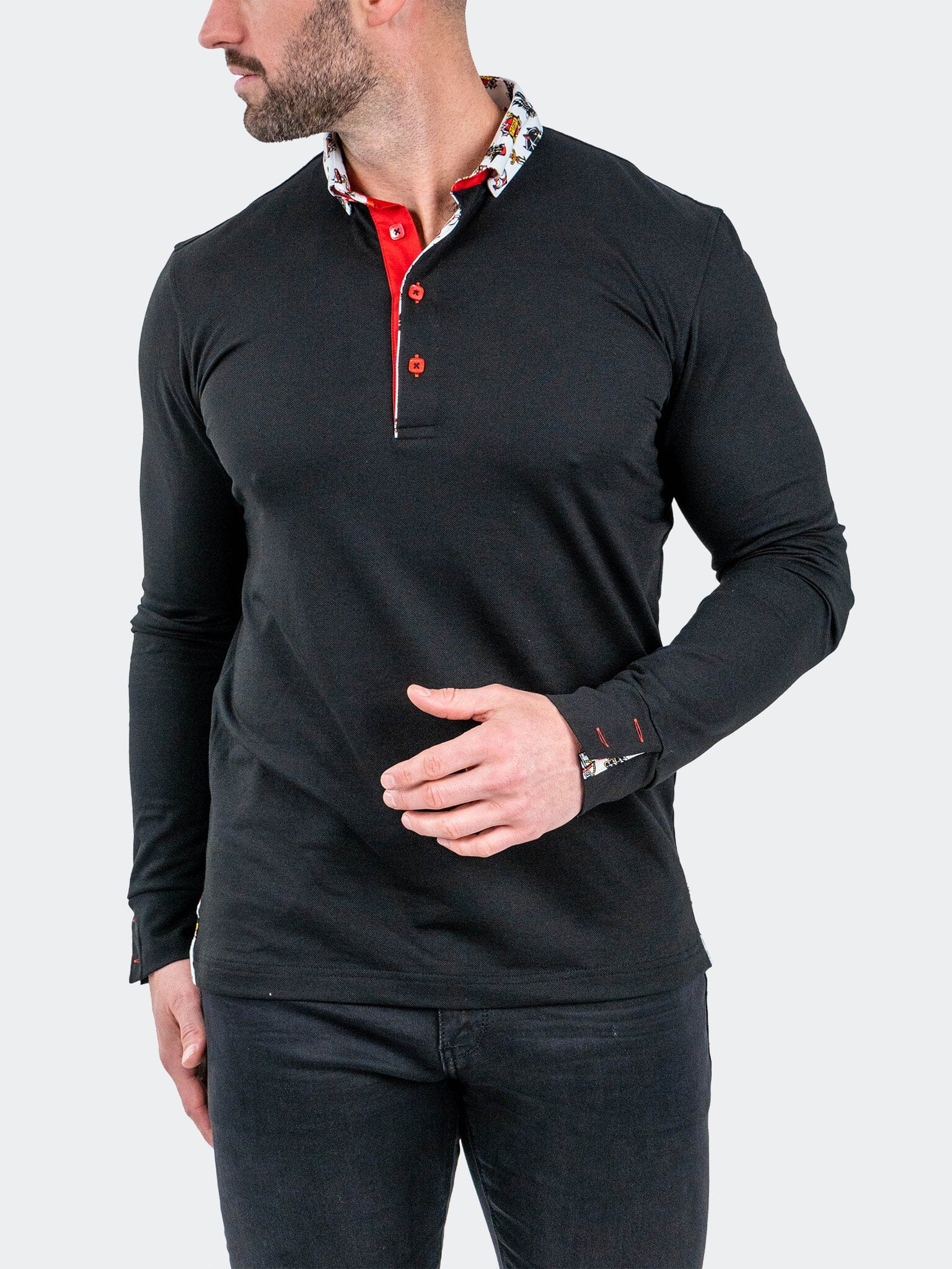 Newton Solid Tattoo Black Polo