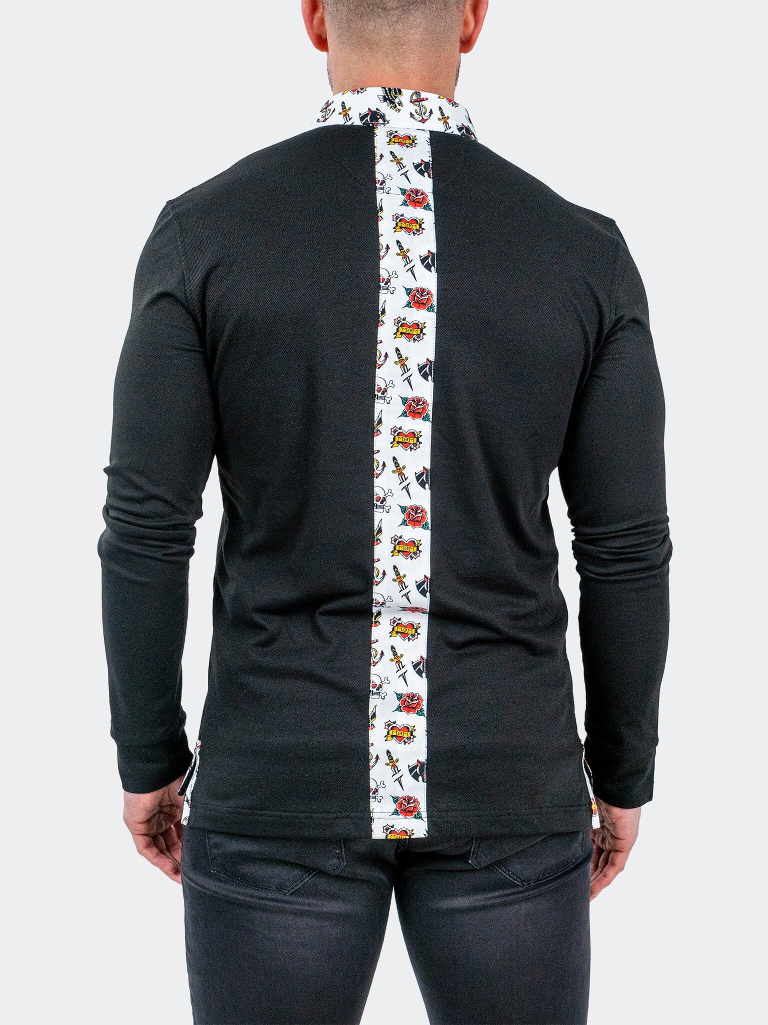 Newton Solid Tattoo Black Polo
