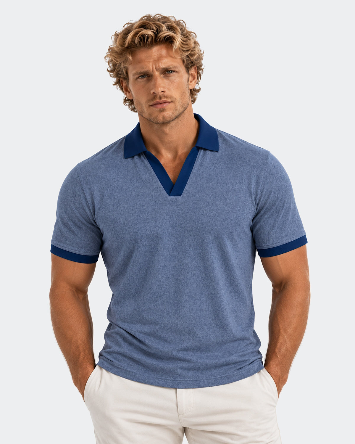 Polo SS Knitted Unknown 0004 Blue