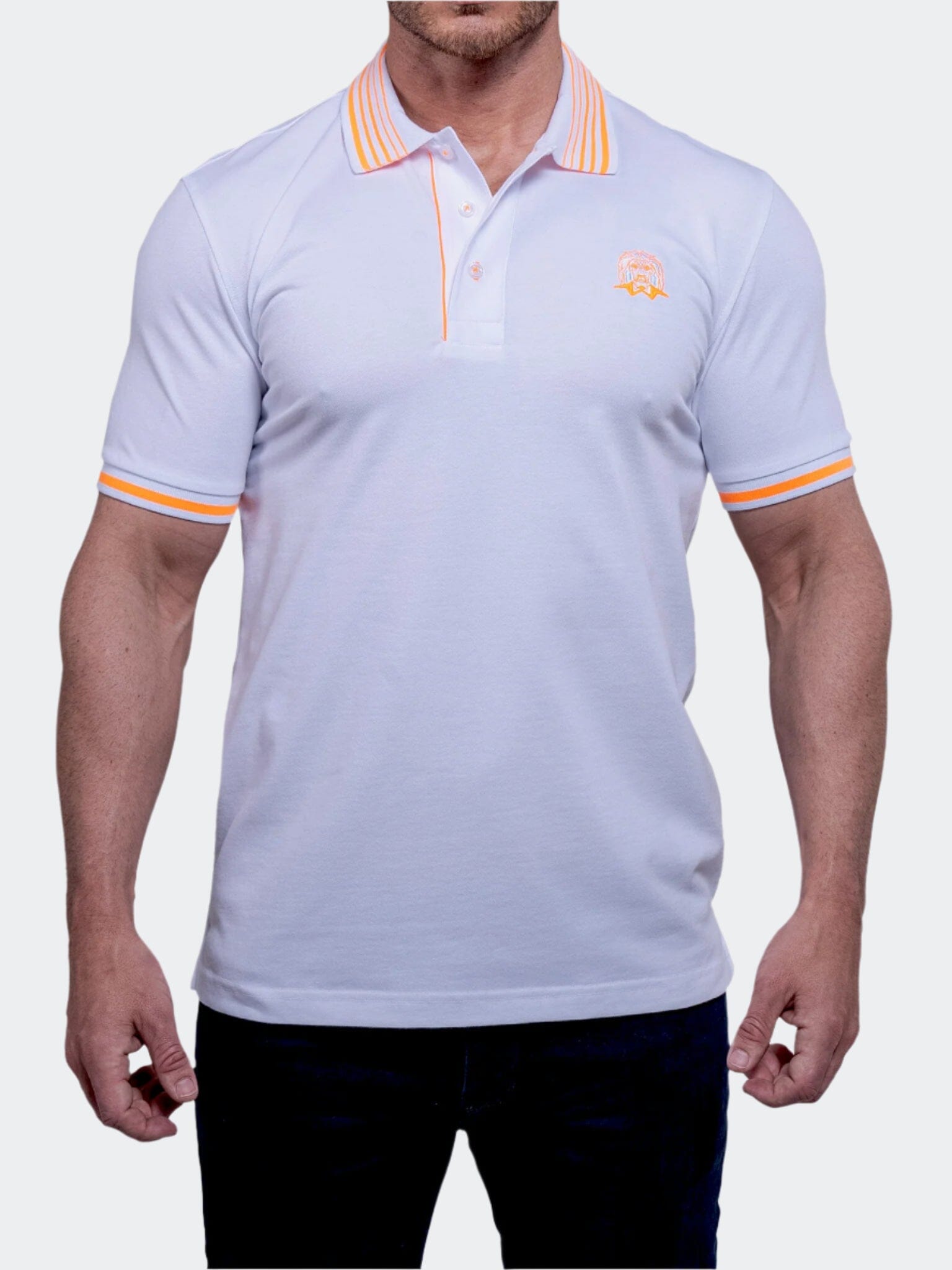 TipLogo White Orange Polo