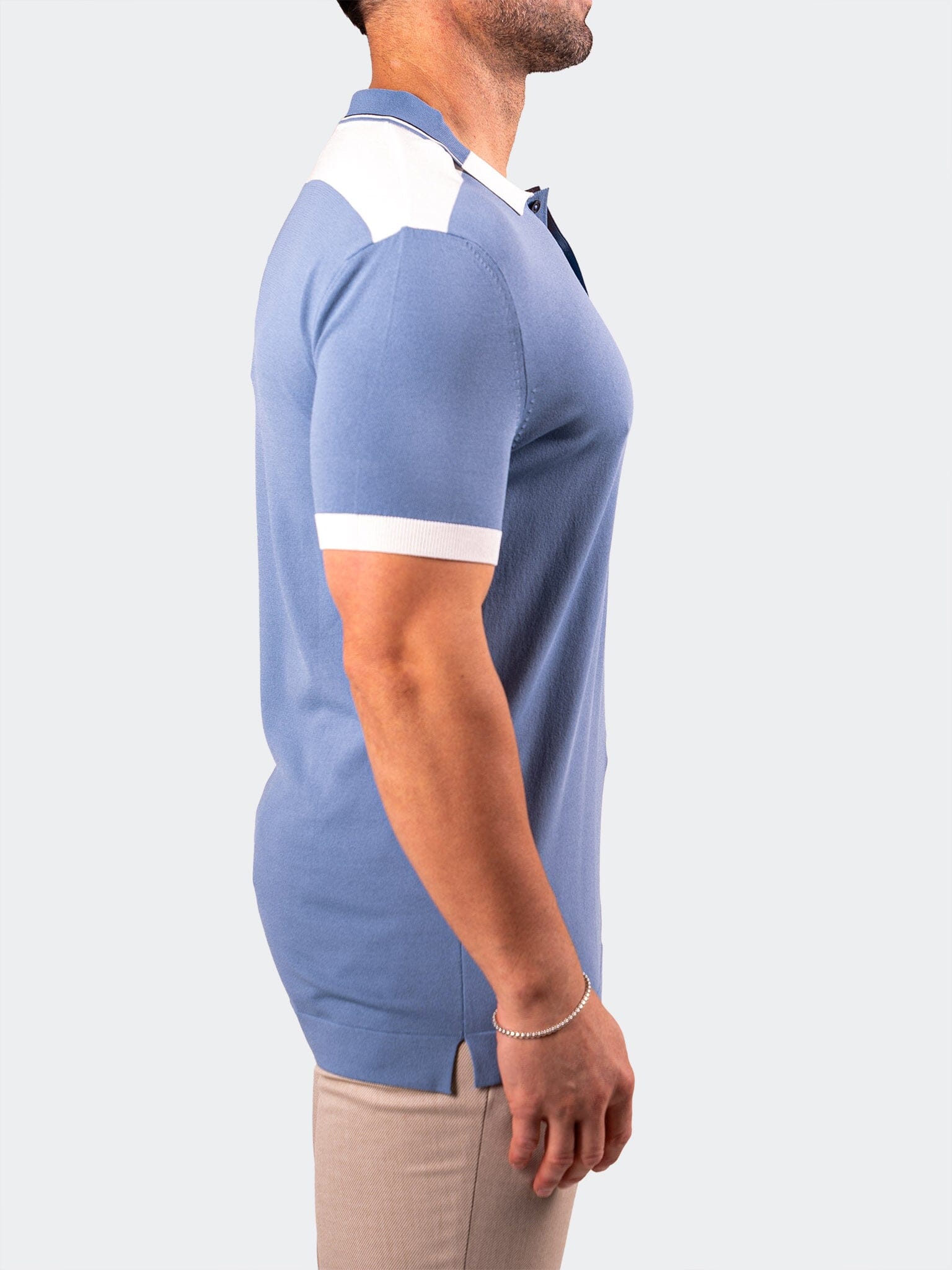 TipSky Blue Knit Polo