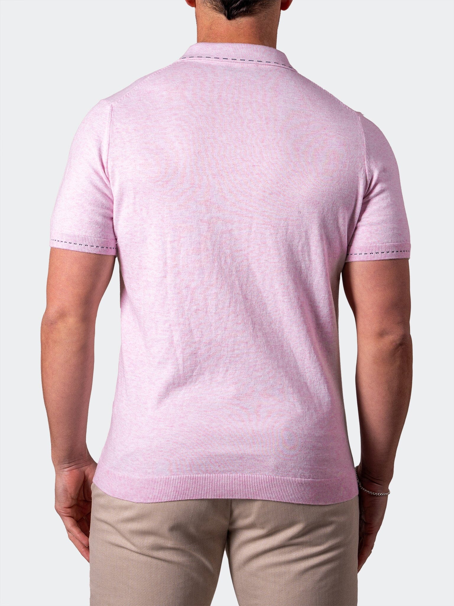ZipSoft Pink Knit Polo