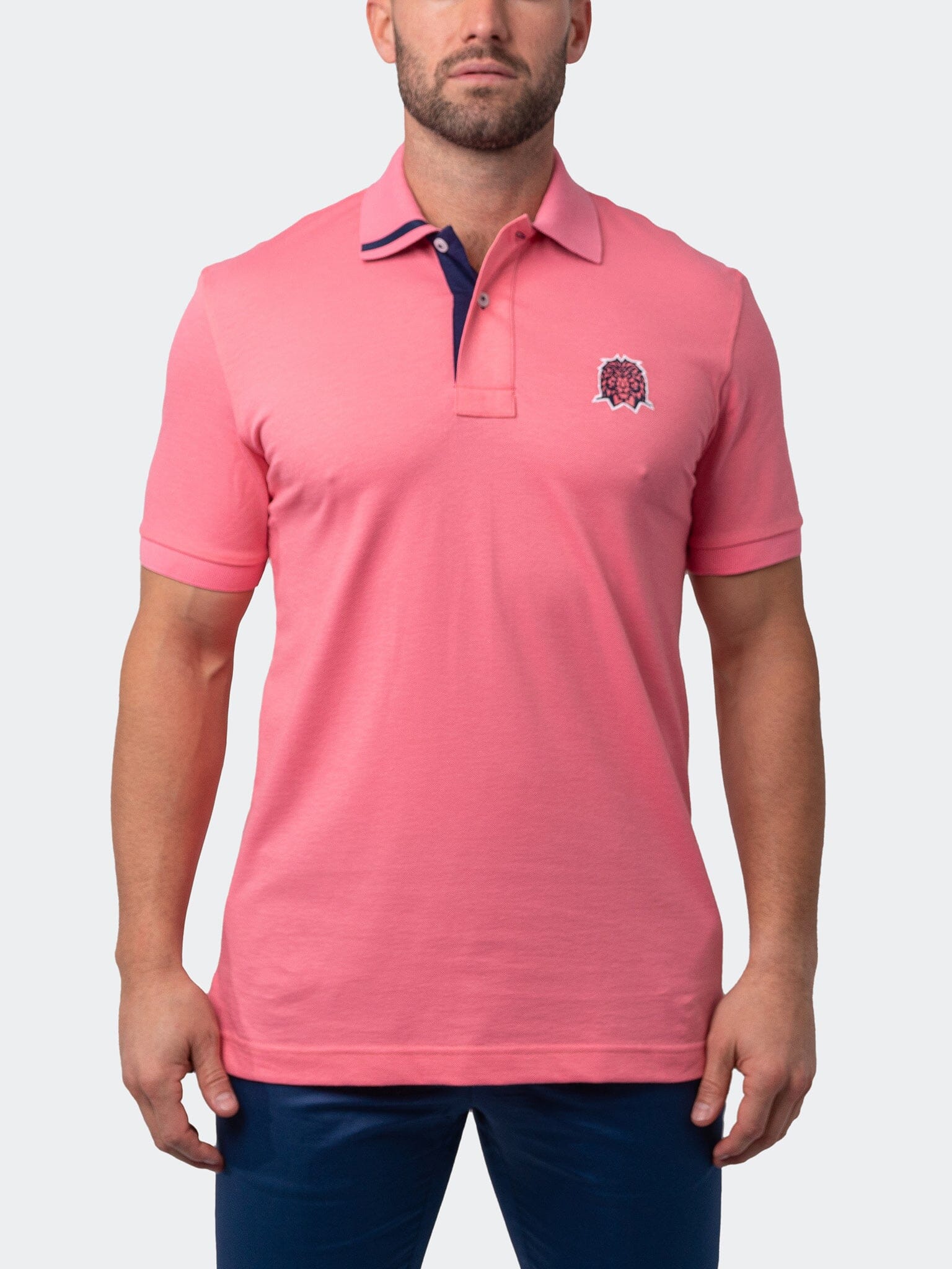 Mozart Solid Tip Pink Polo