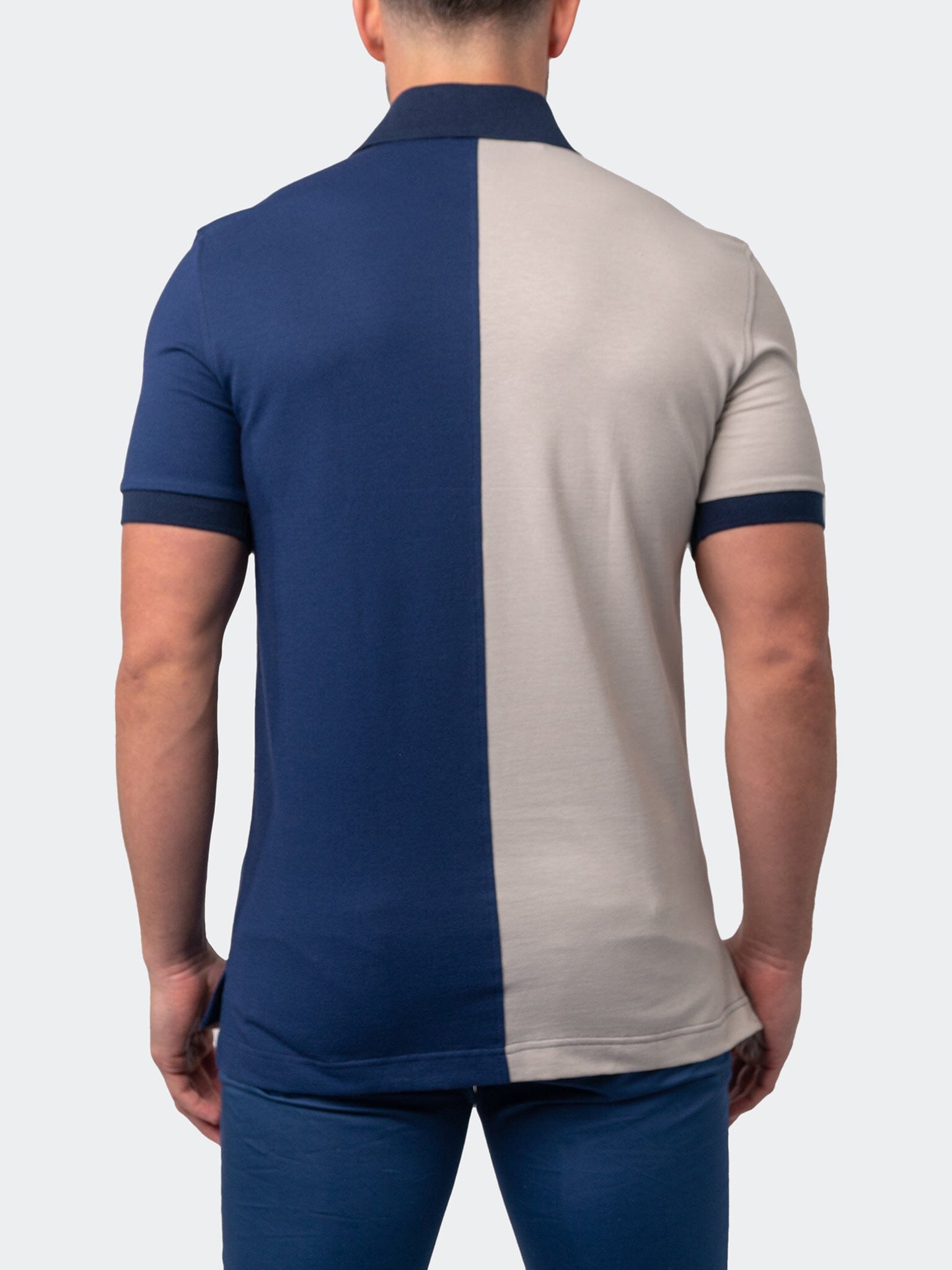 Mozart Split Grey Blue Polo