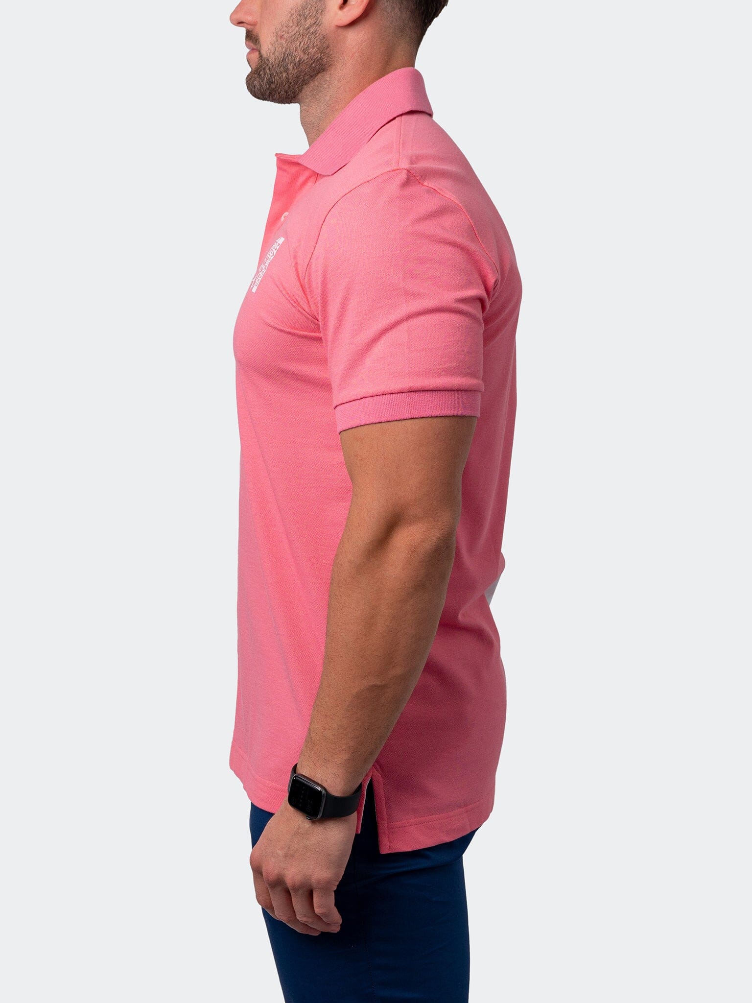 Mozart Split Pink White Polo