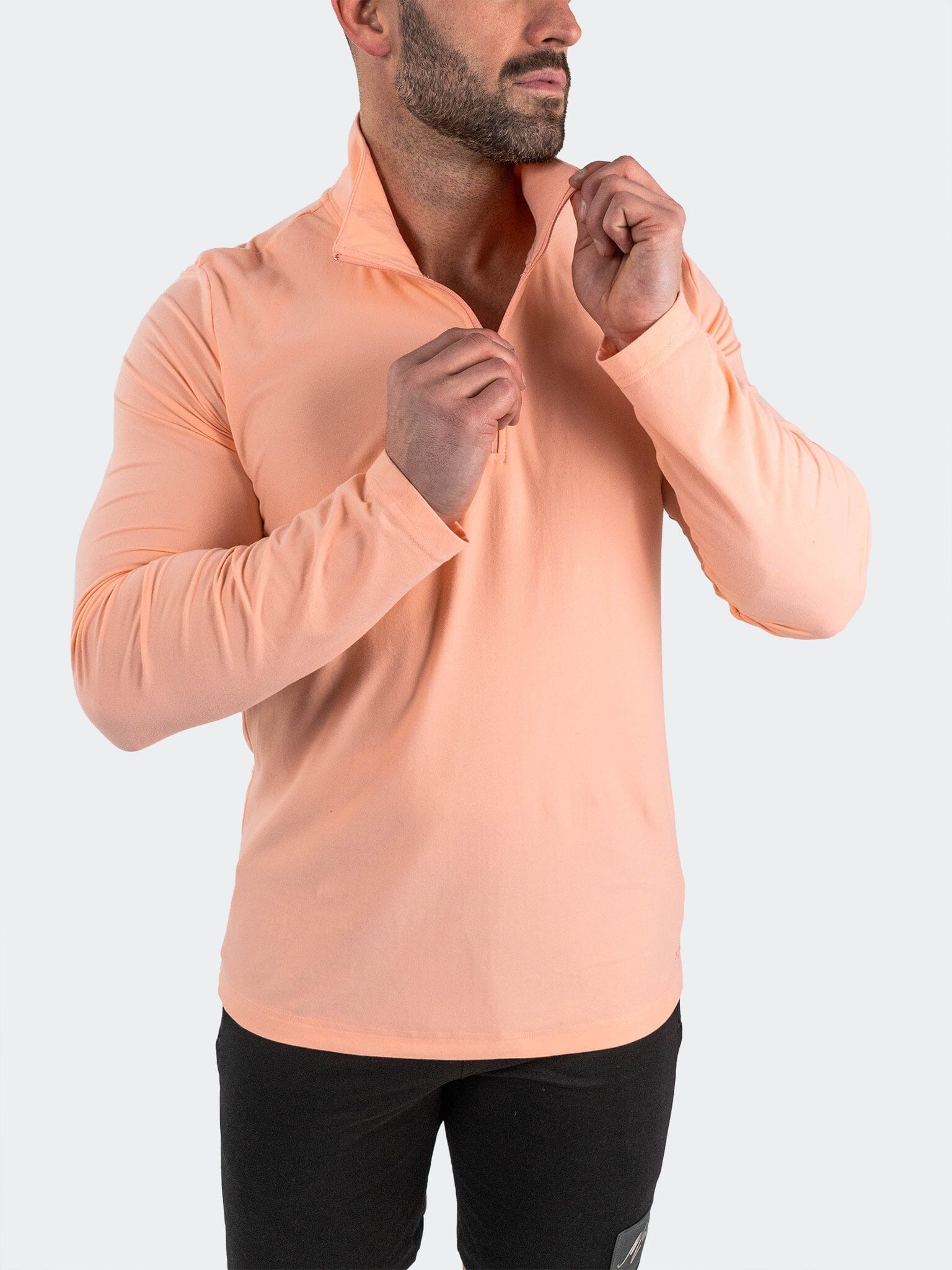 Quarter Zip Peach Pullover