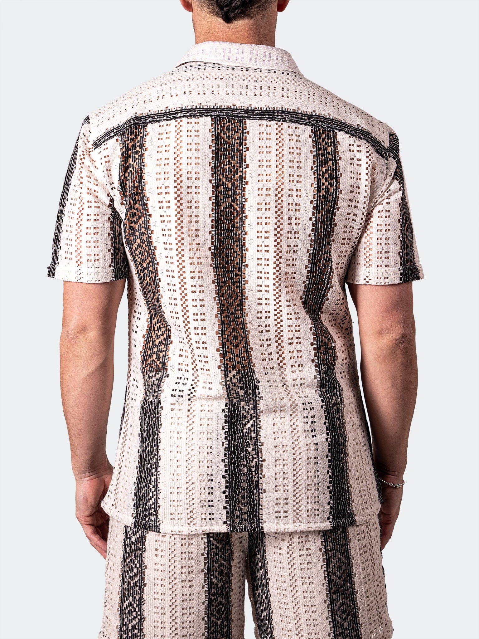 Shirt SS StripesCream White