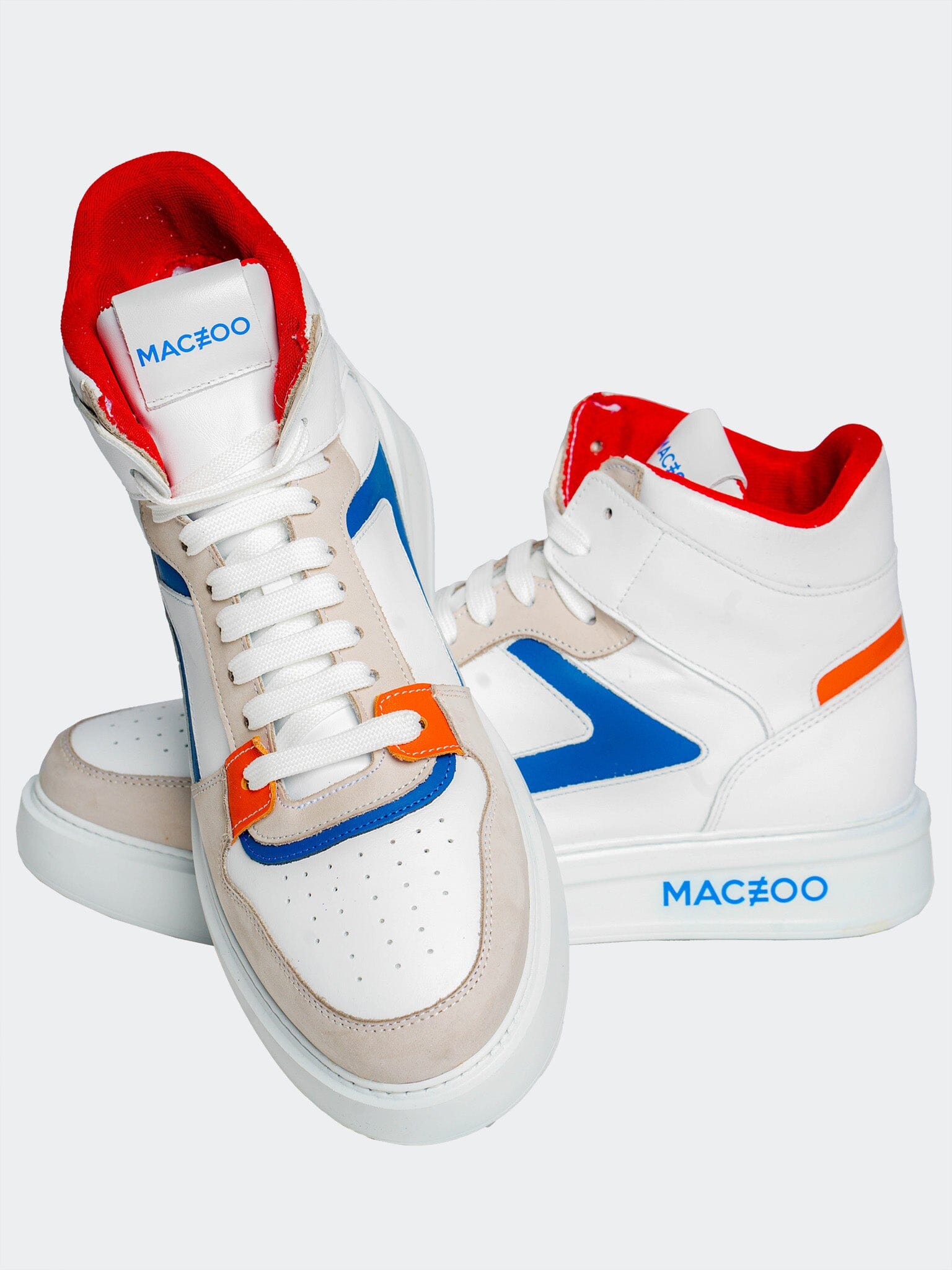 Retro White High-Top Shoes