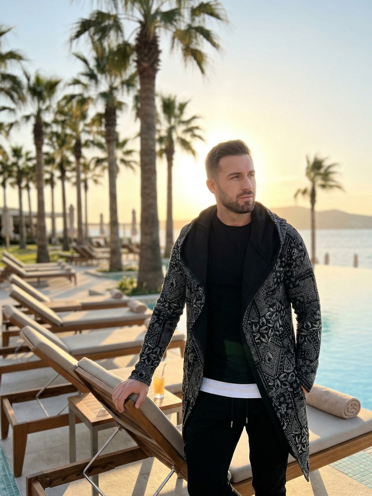 Perm SportCoat Print Grey Cardigan