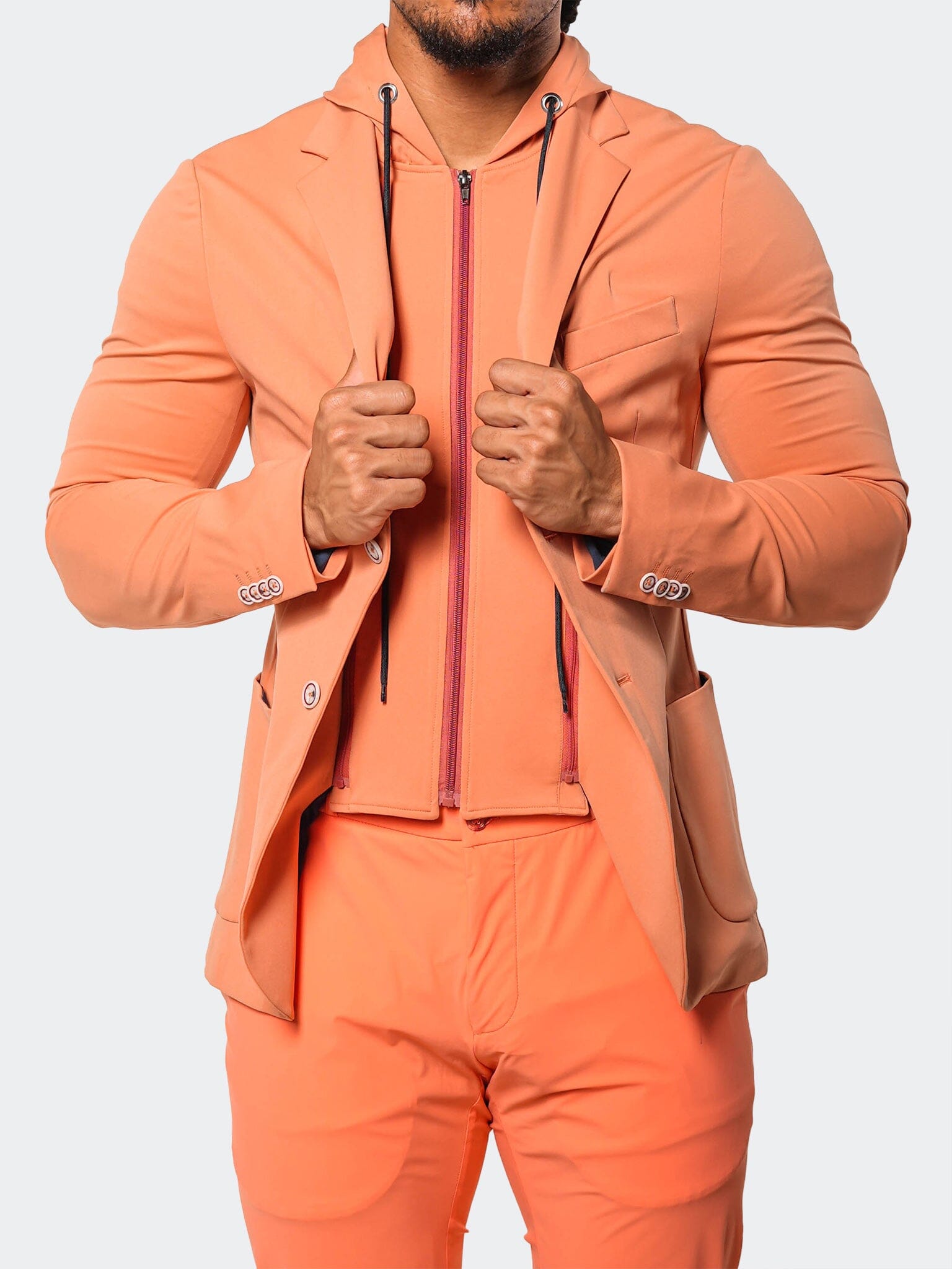 Stretch Carnelian Orange Suit