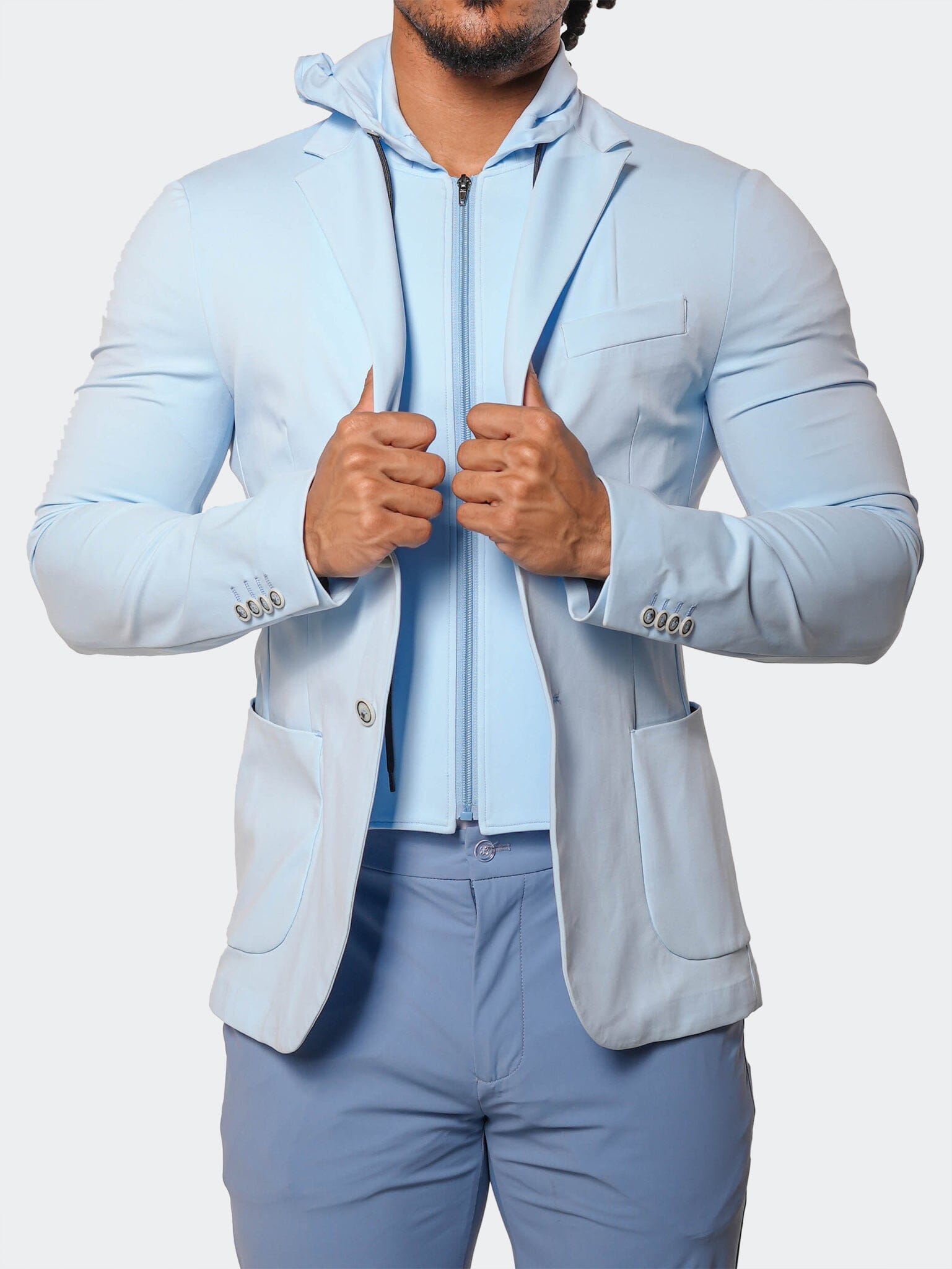 Stretch Nigelle Light Blue Suit