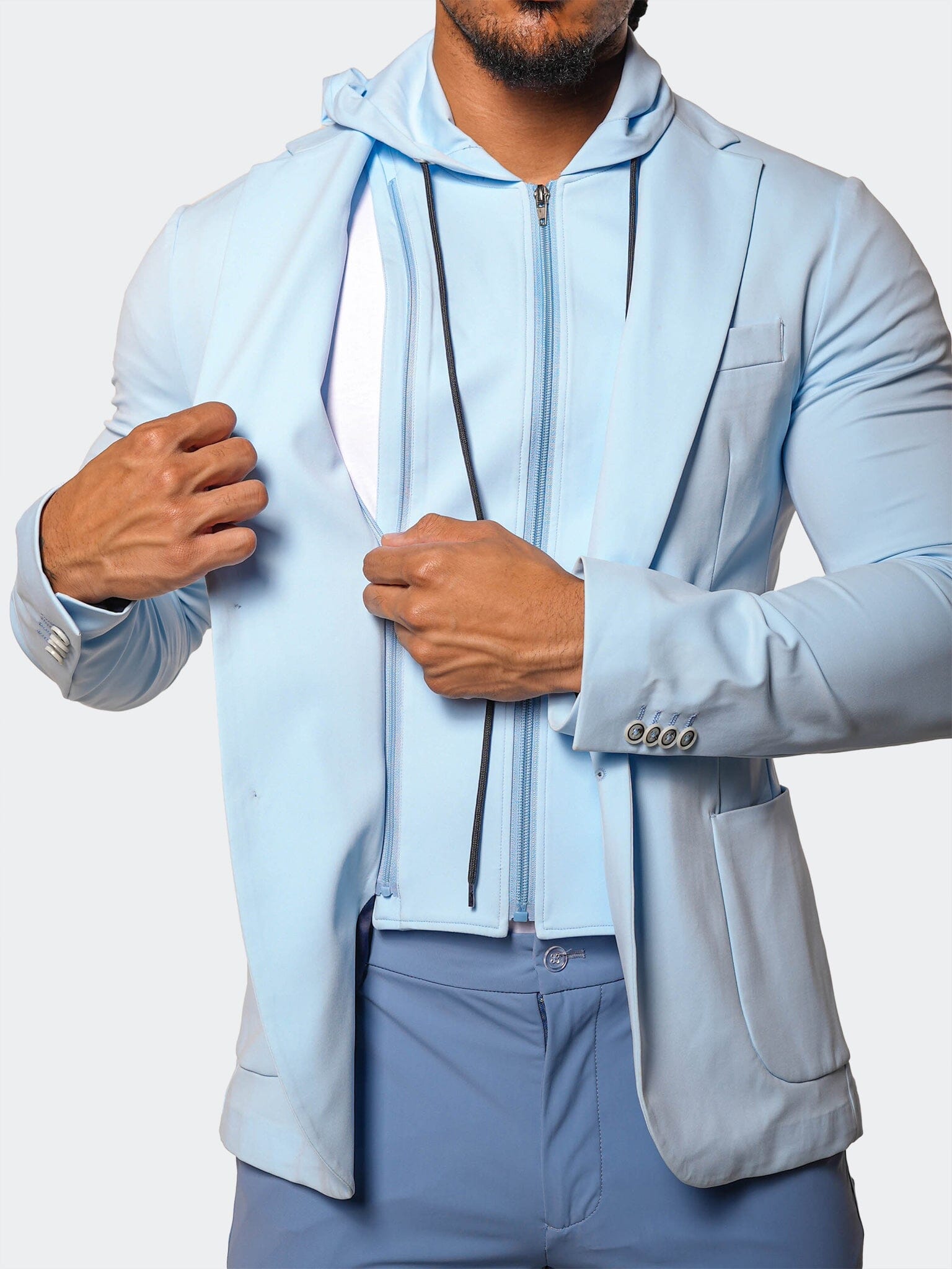 Stretch Nigelle Light Blue Suit