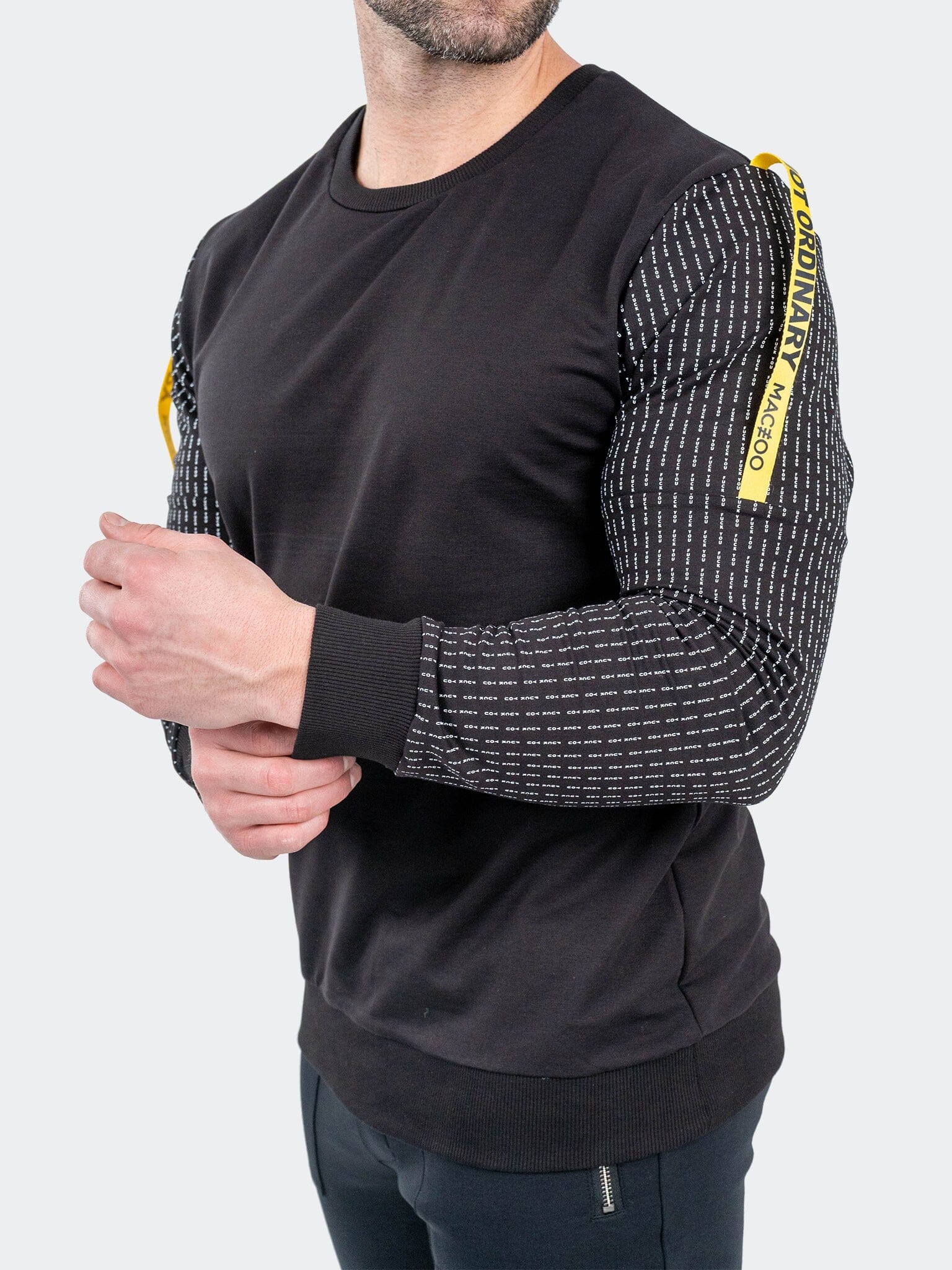 Off Black Contrast Sweater