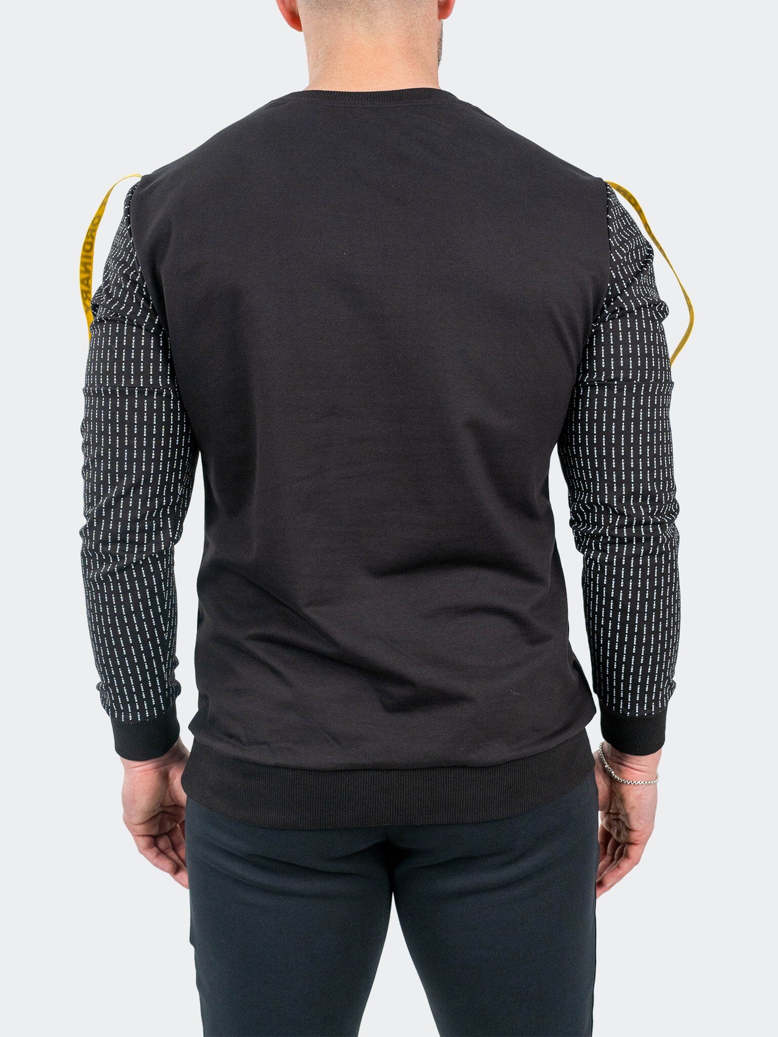 Off Black Contrast Sweater