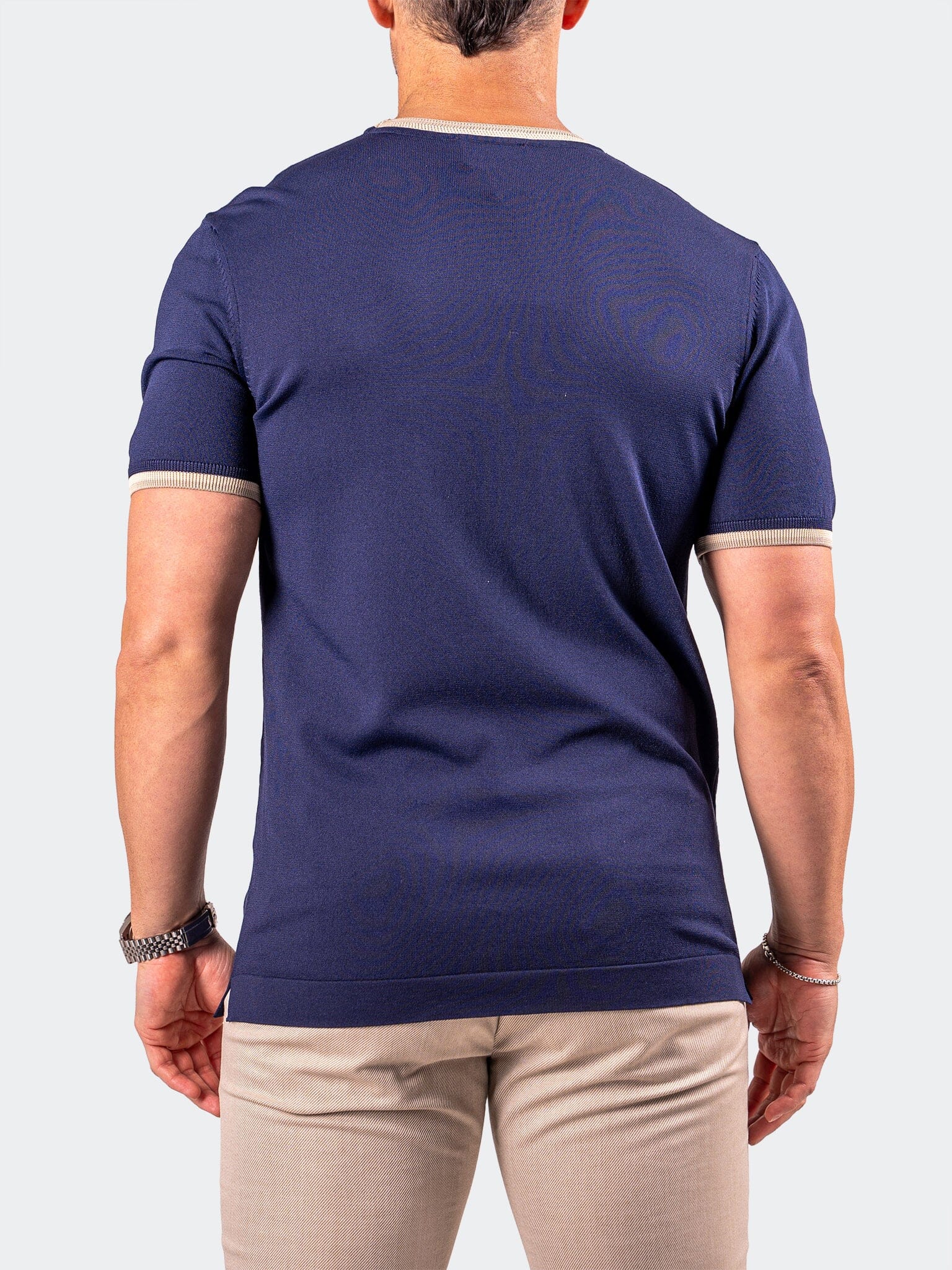 Berry Navy Short Sleeve Sweater
