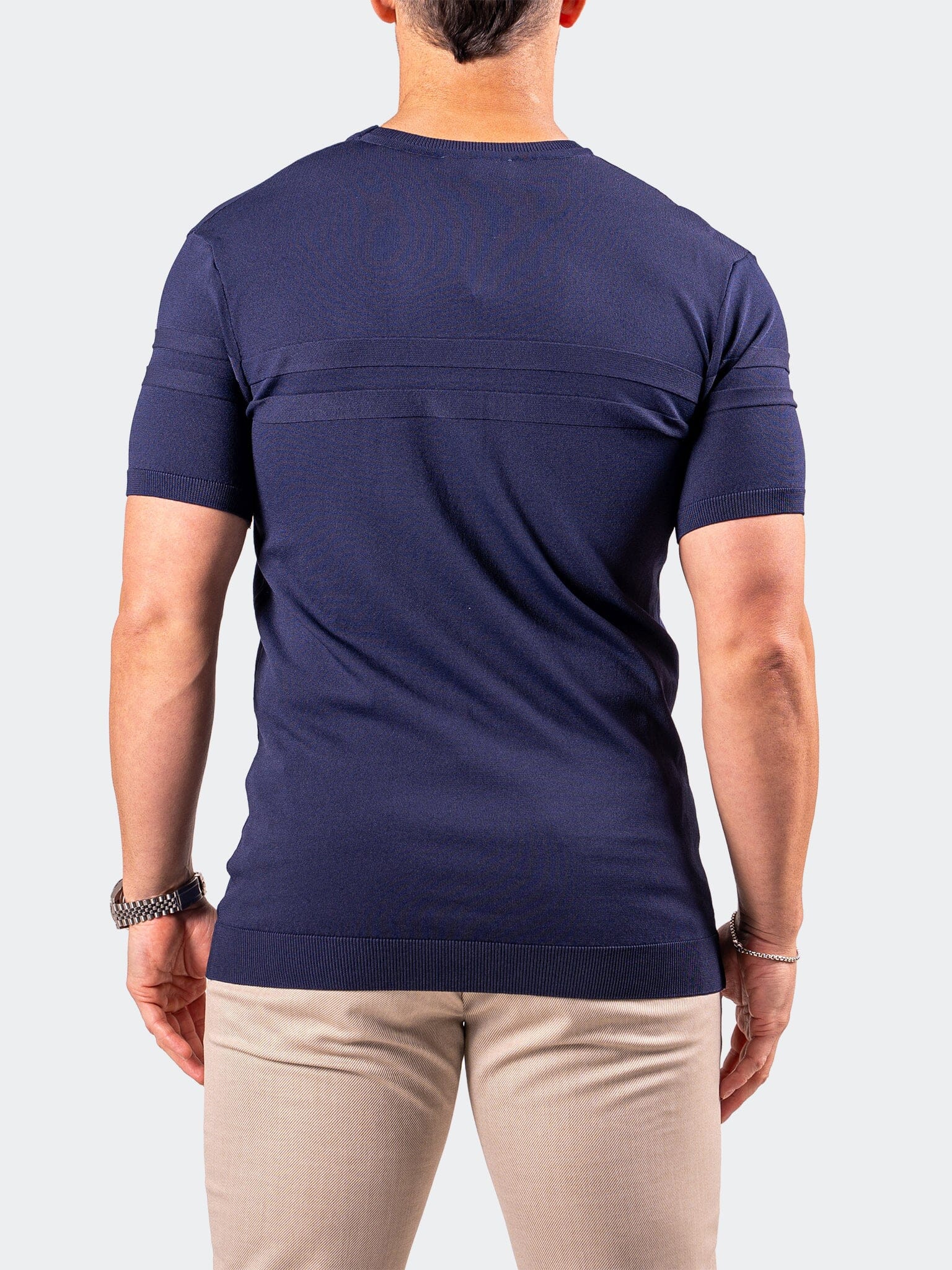 Denim Blue Short Sleeve Sweater