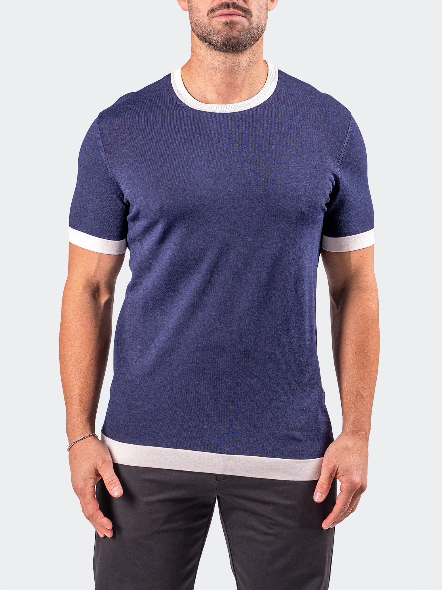 Indigo Blue Short Sleeve Sweater