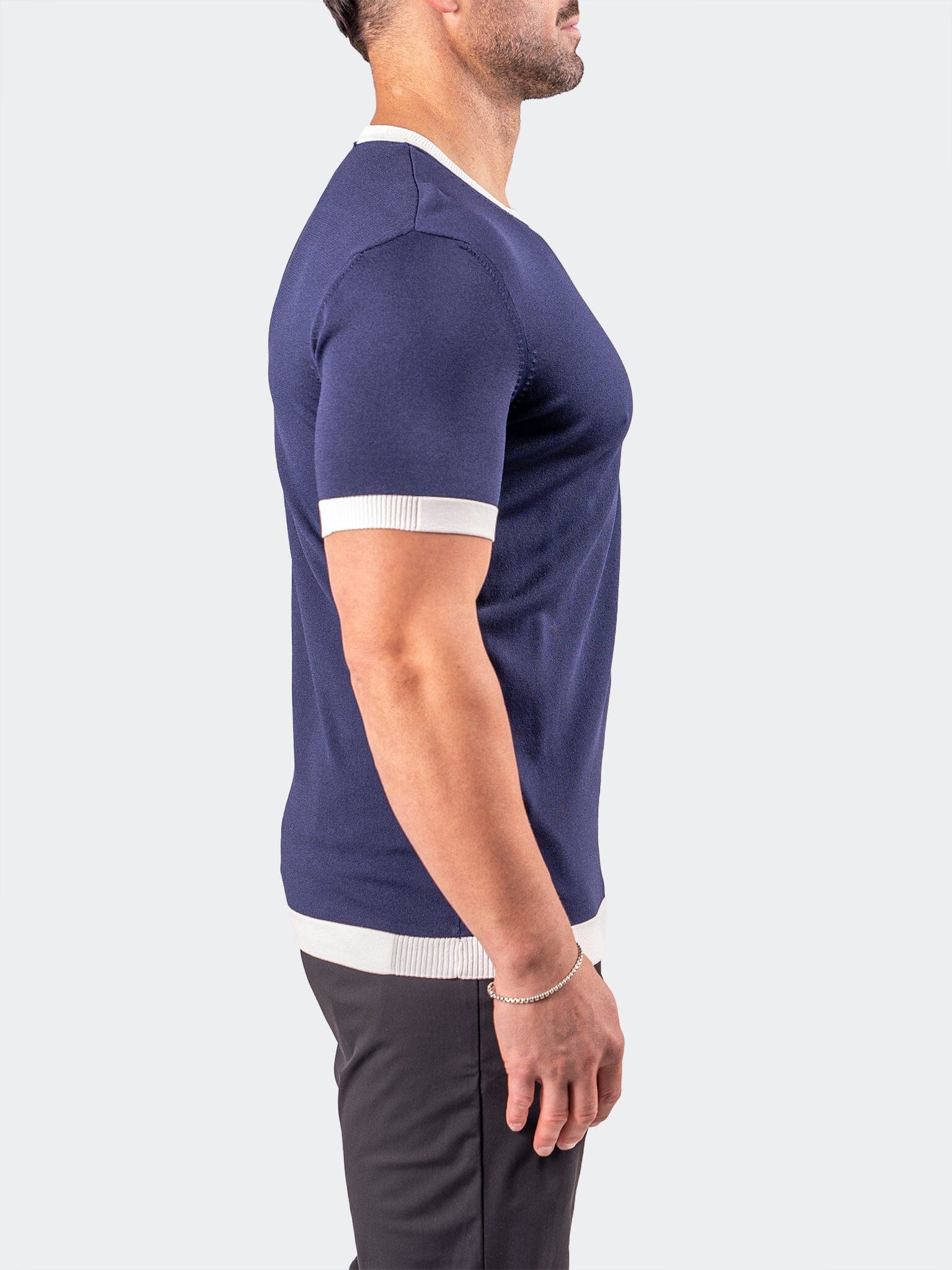 Indigo Blue Short Sleeve Sweater