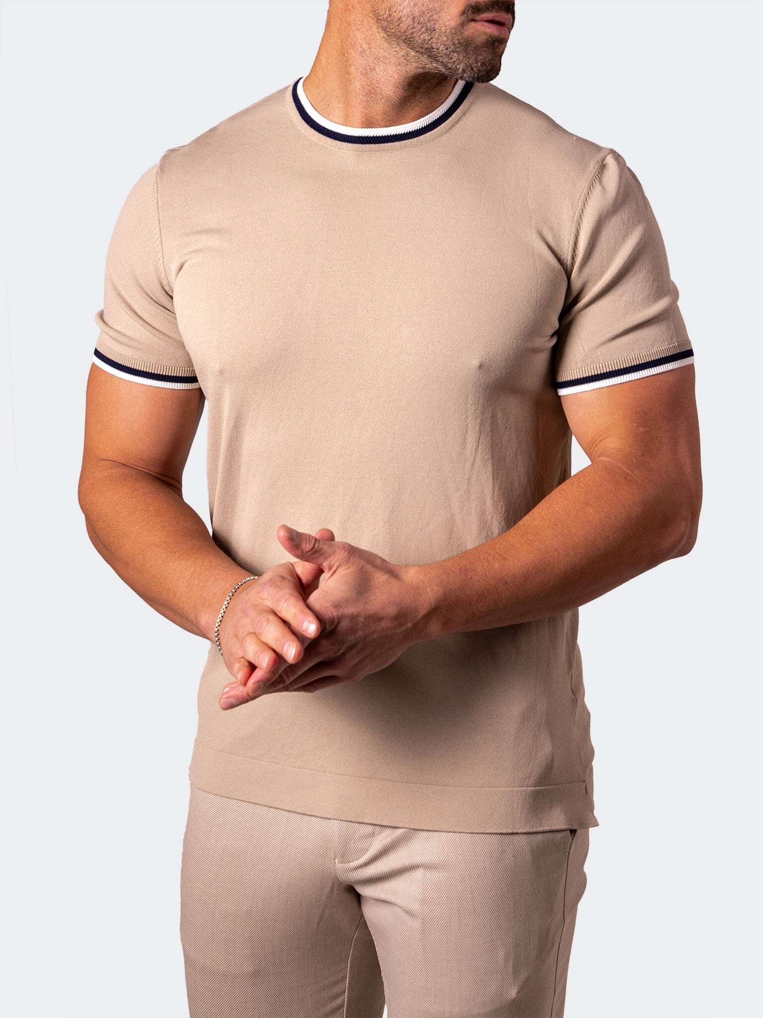 Latte Brown Short Sleeve Sweater