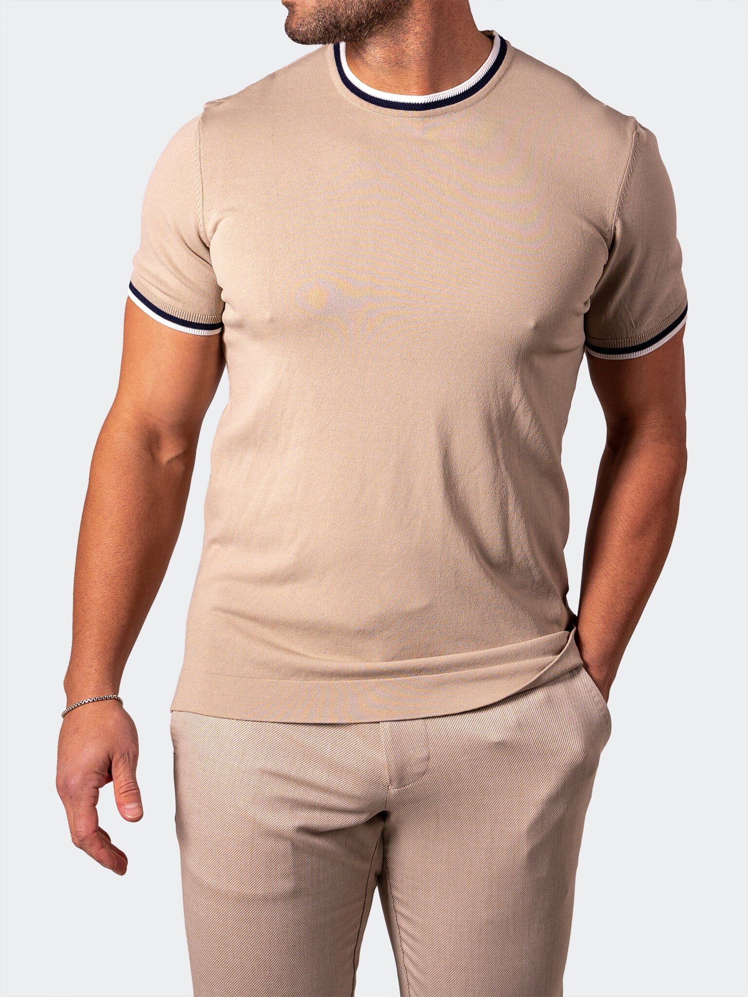 Latte Brown Short Sleeve Sweater