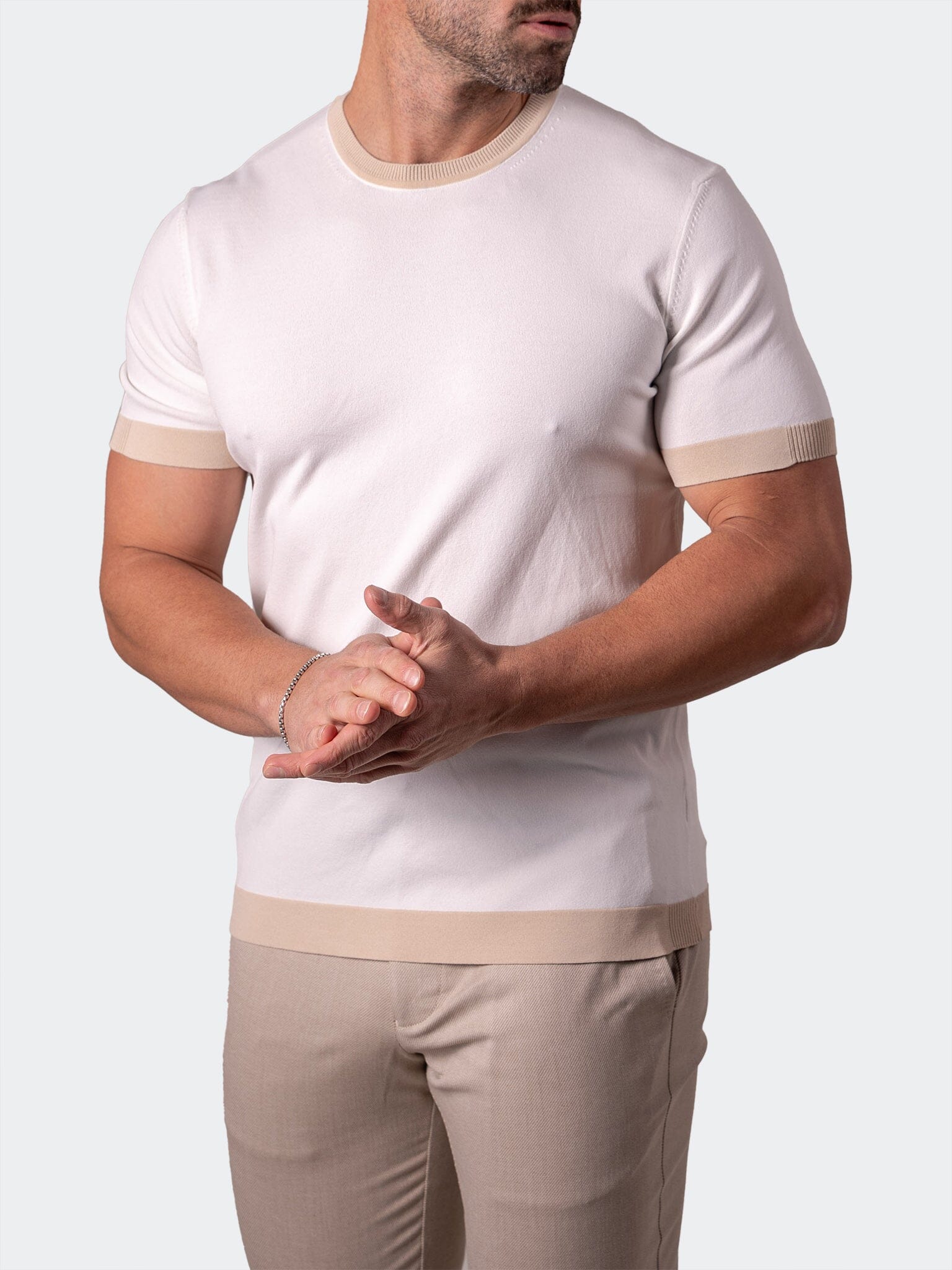 Whisper White Short Sleeve Sweater