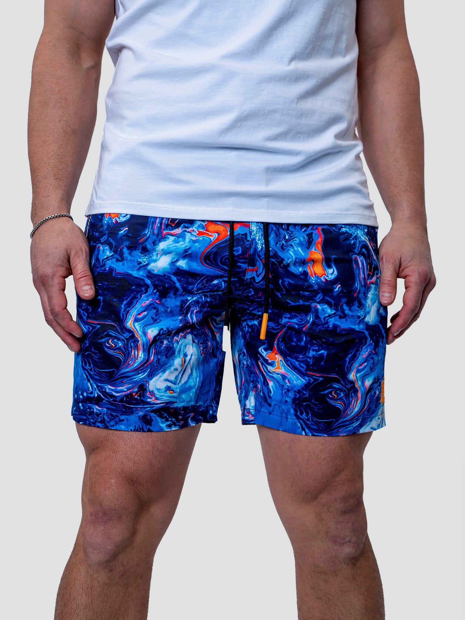 Lion Marbled Blue Swim Shorts