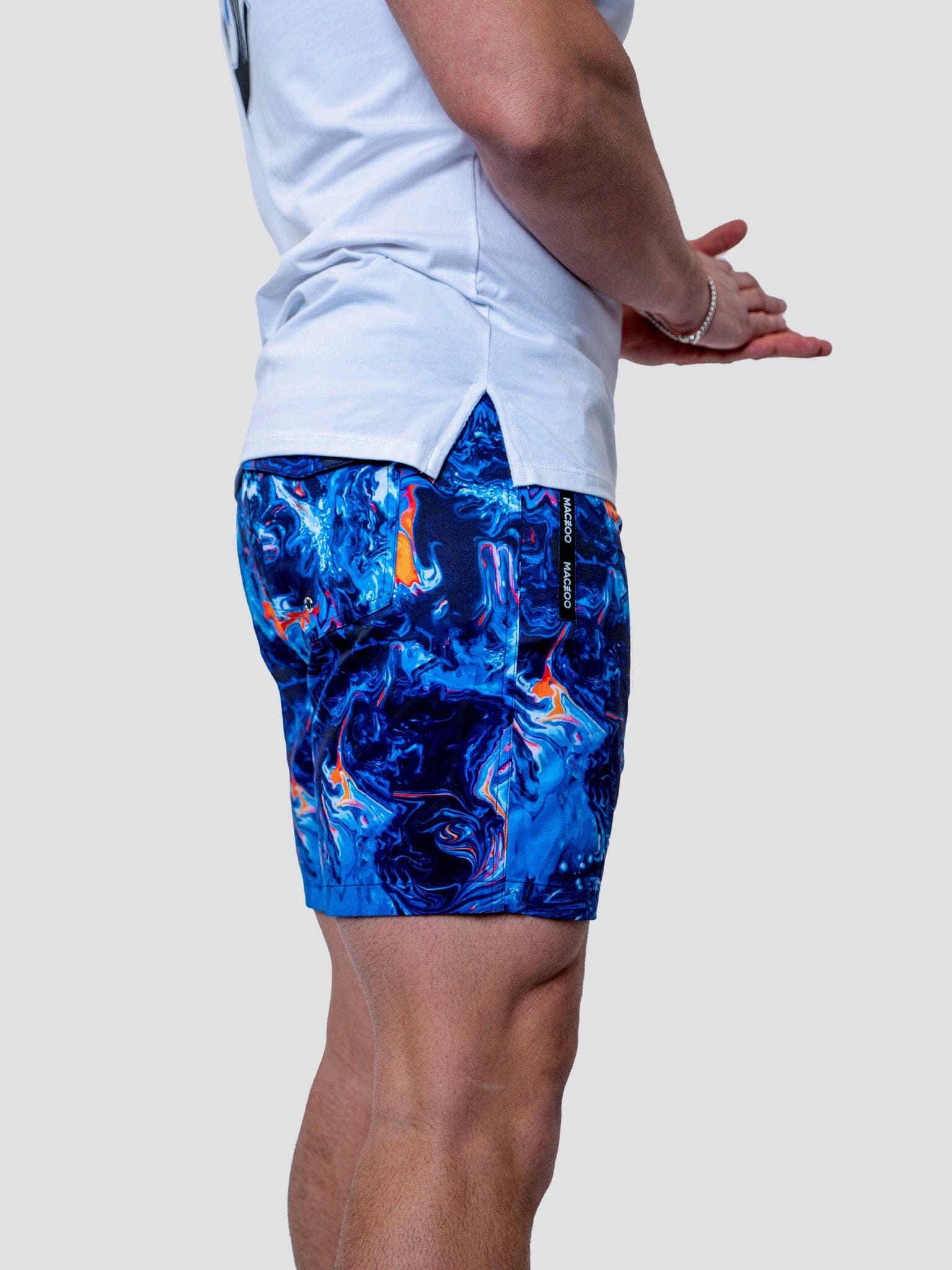 Lion Marbled Blue Swim Shorts