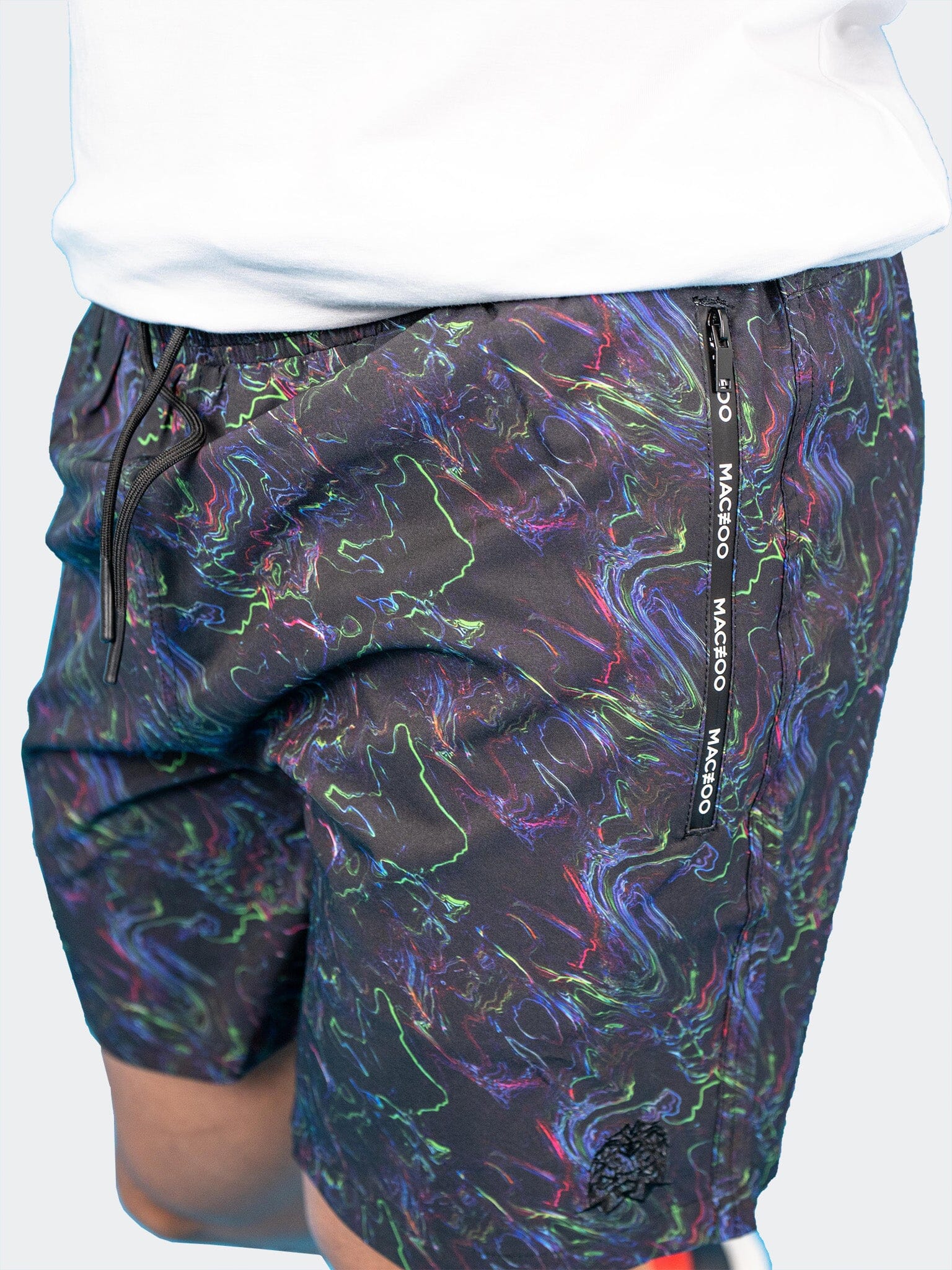Lion Oil Slick Black Swim Trunks