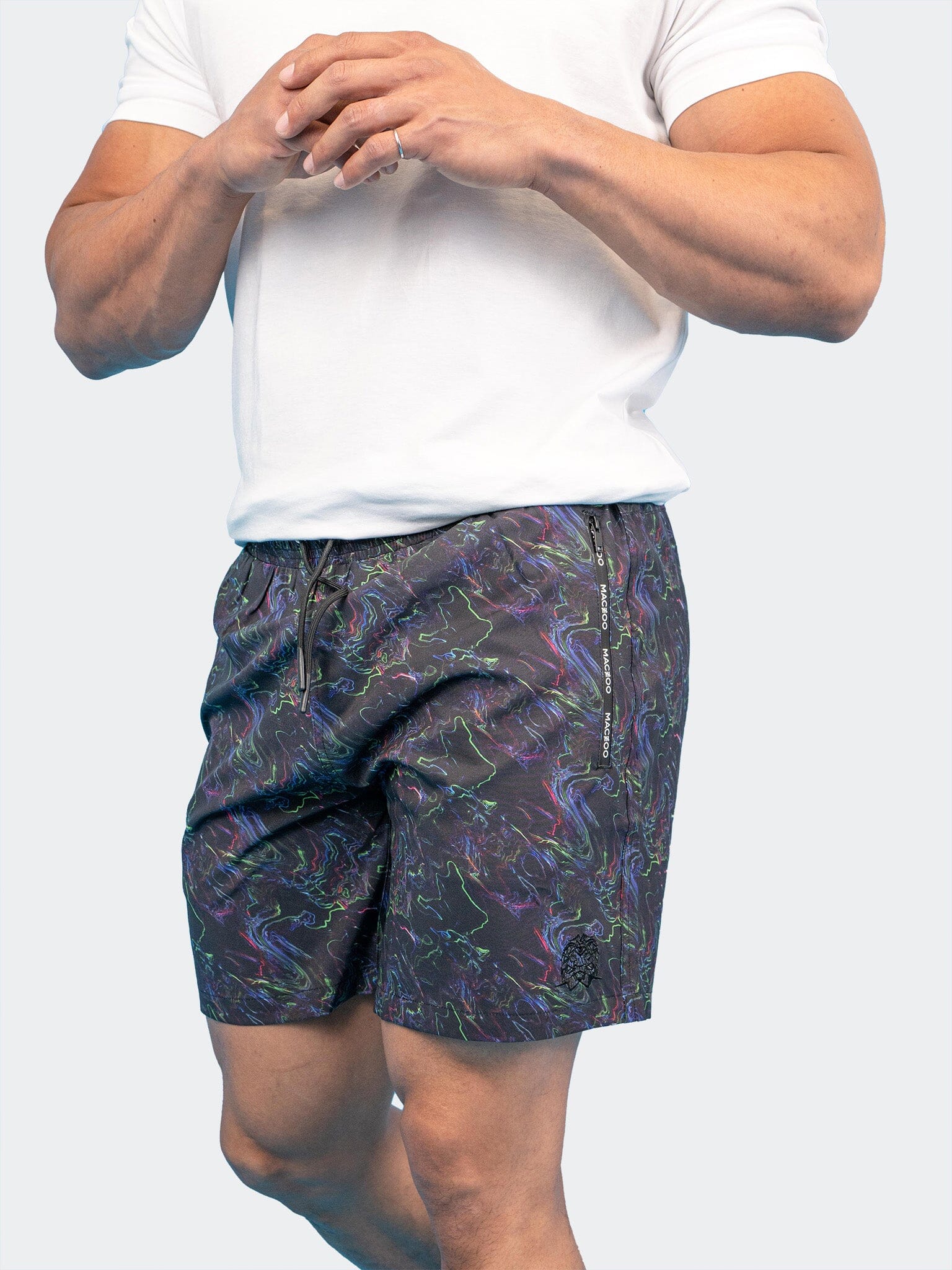 Lion Oil Slick Black Swim Trunks