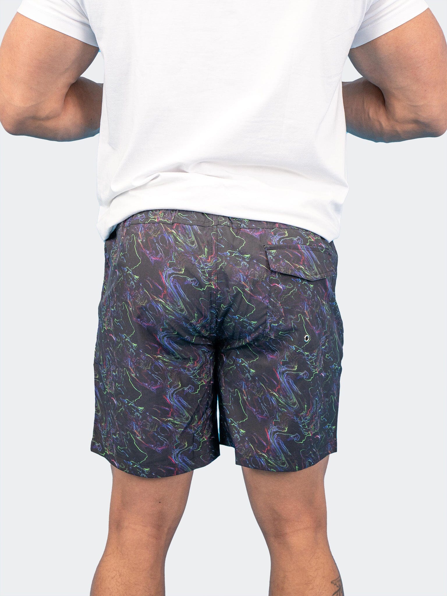 Lion Oil Slick Black Swim Trunks