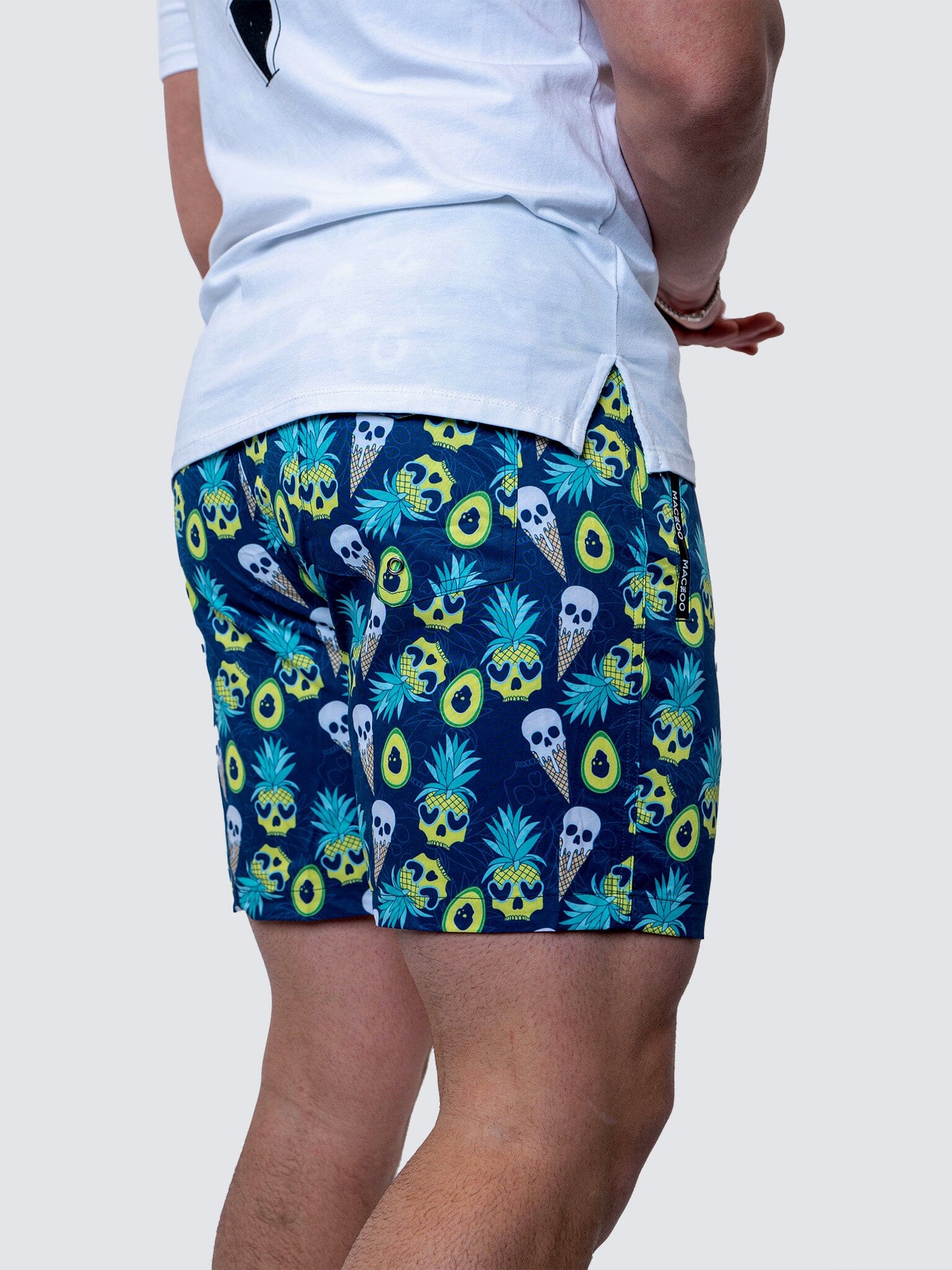 Lion PineappleSkull Swim Trunks