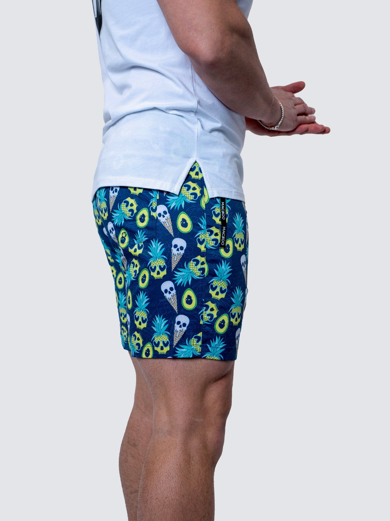Lion PineappleSkull Swim Trunks