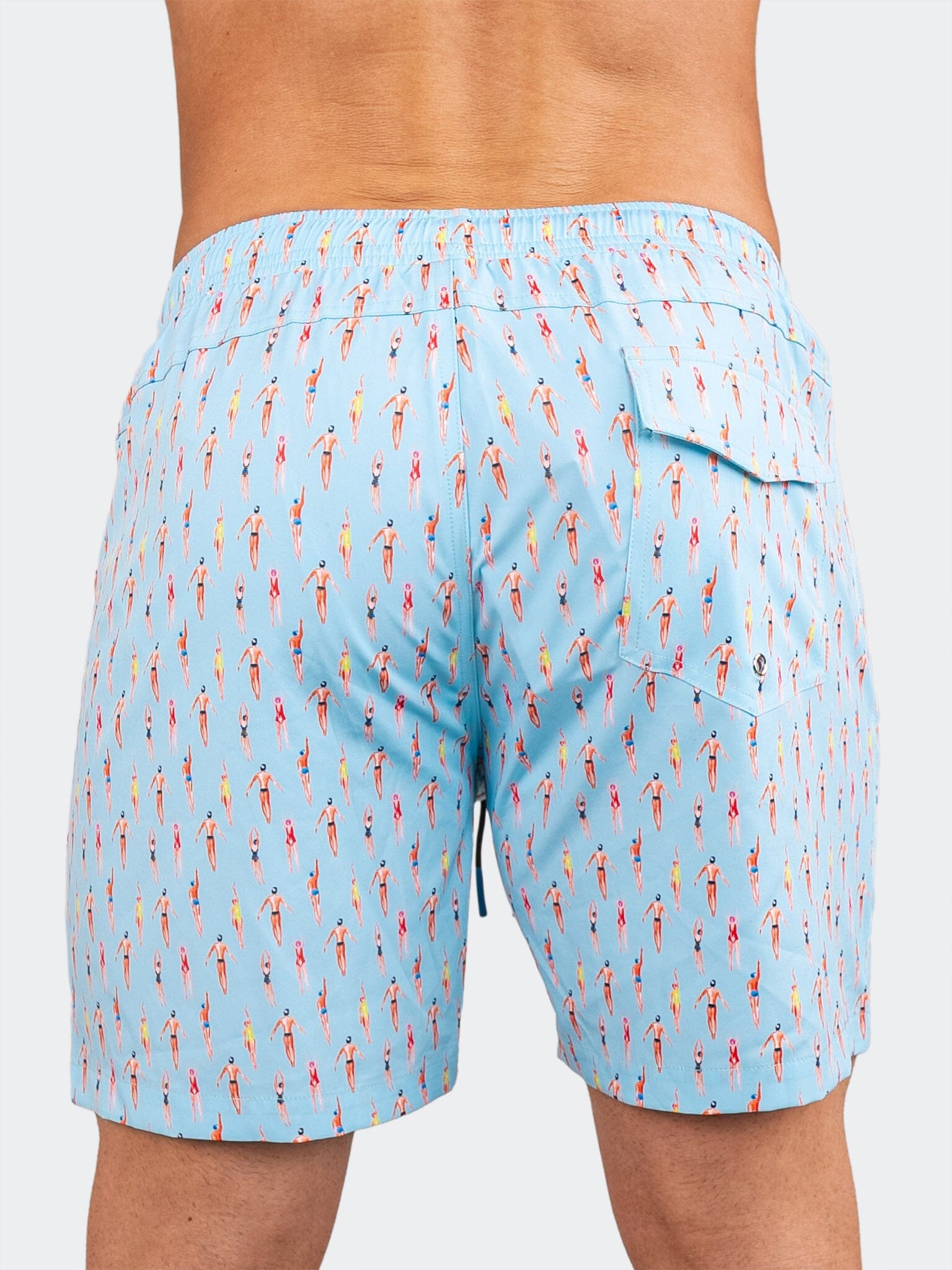 Lion Pool Light Blue Swim Shorts