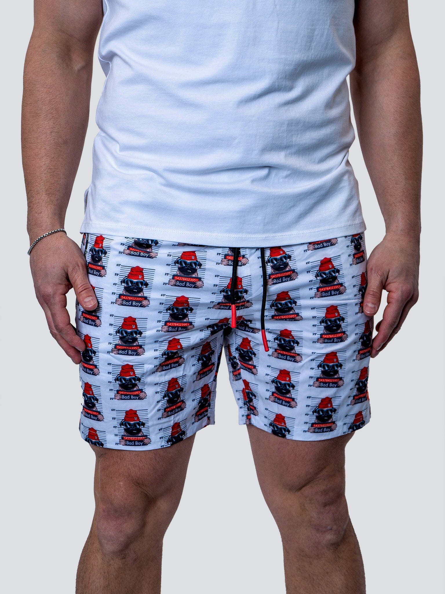 Lion Pugshot White Swim Trunks