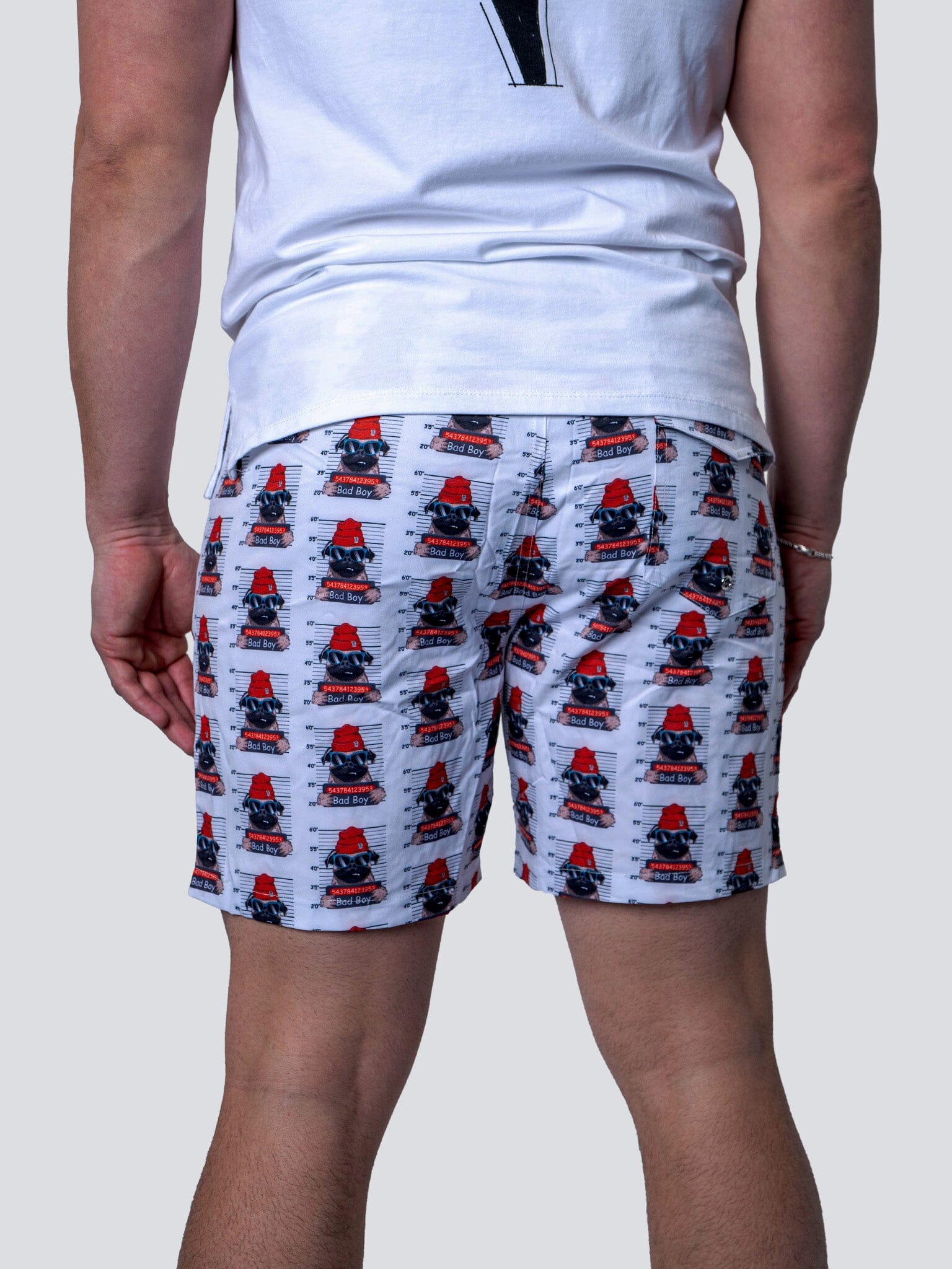 Lion Pugshot White Swim Trunks