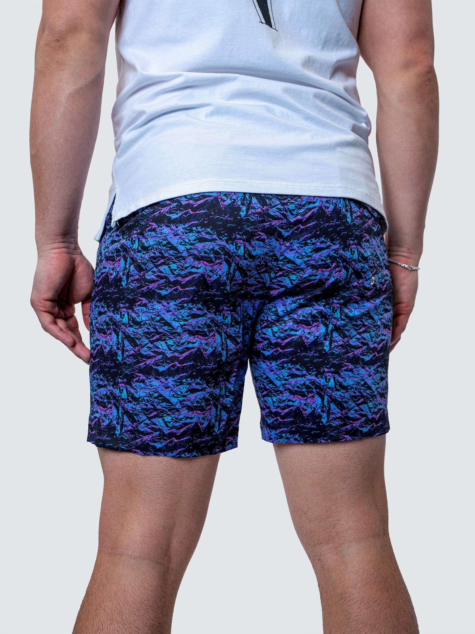 Lion Purple Textured Swim Trunks