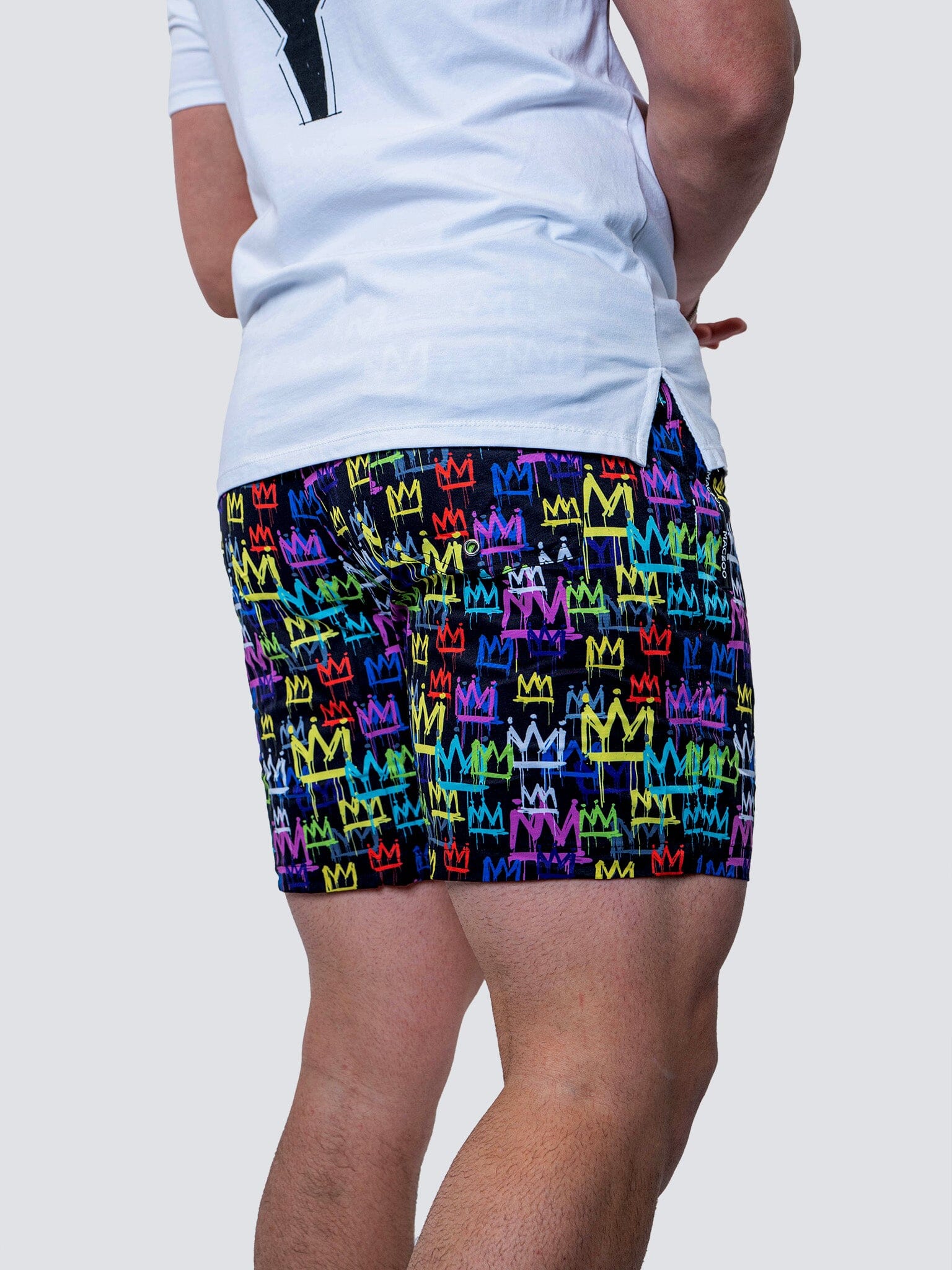 Lion Spray Crown Swim Trunks