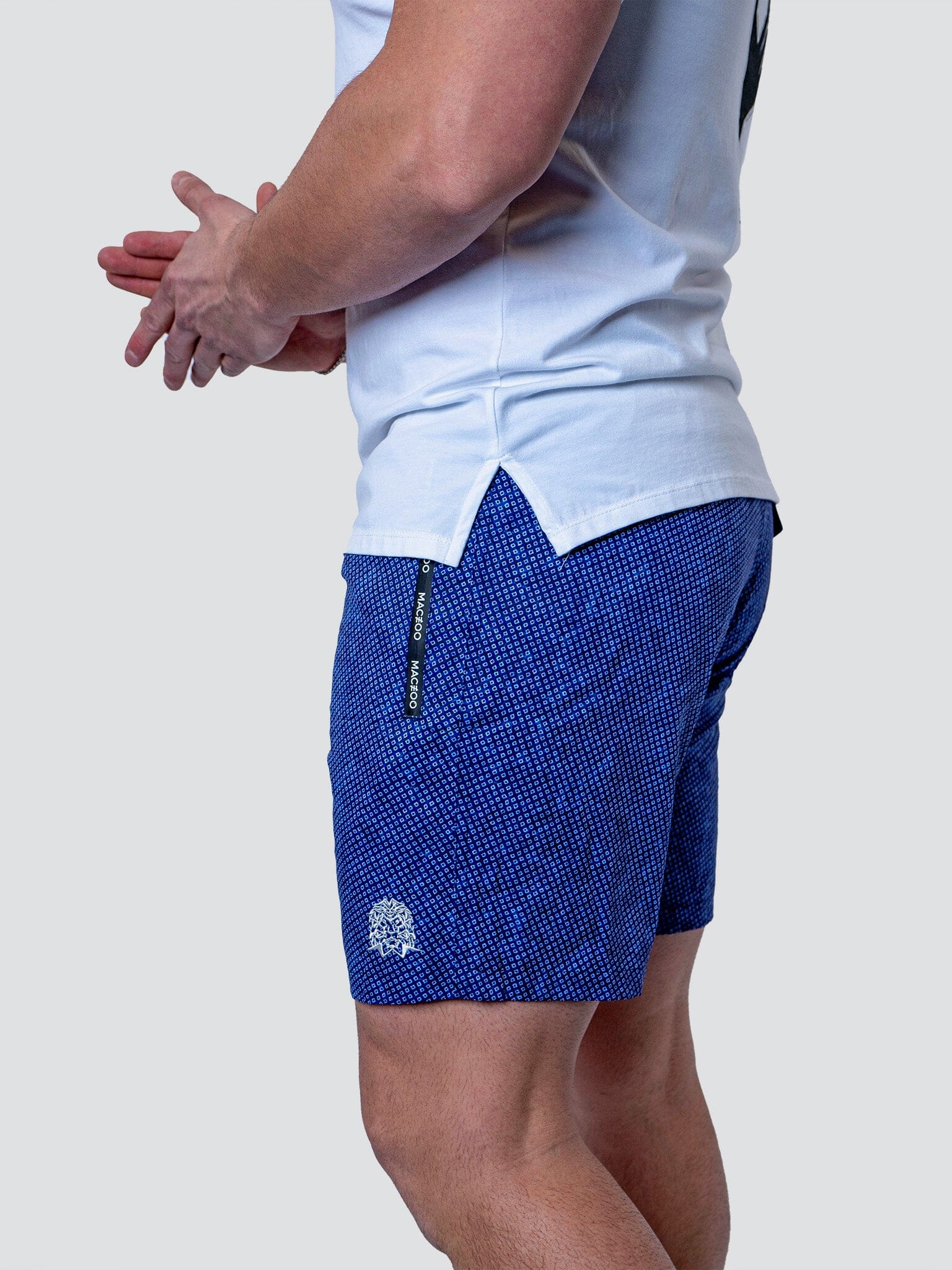 Lion Square Dot Blue Swim Shorts