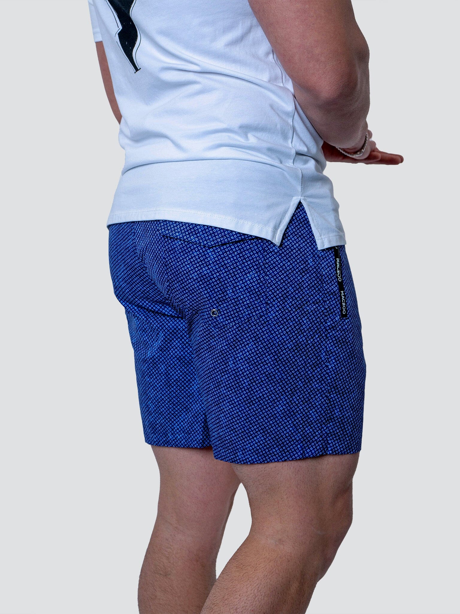 Lion Square Dot Blue Swim Shorts