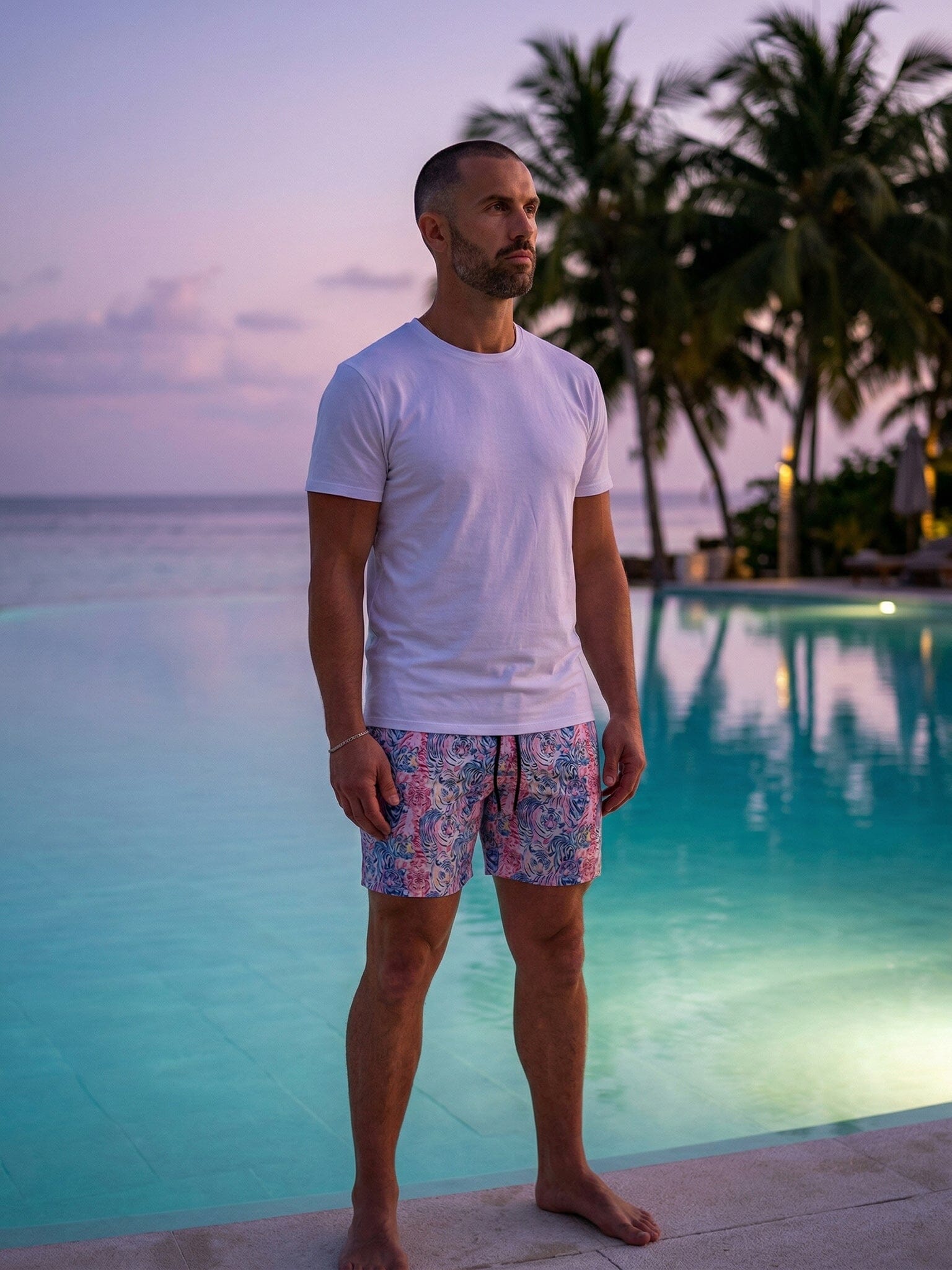 Lion Faded Tigers Swim Trunks