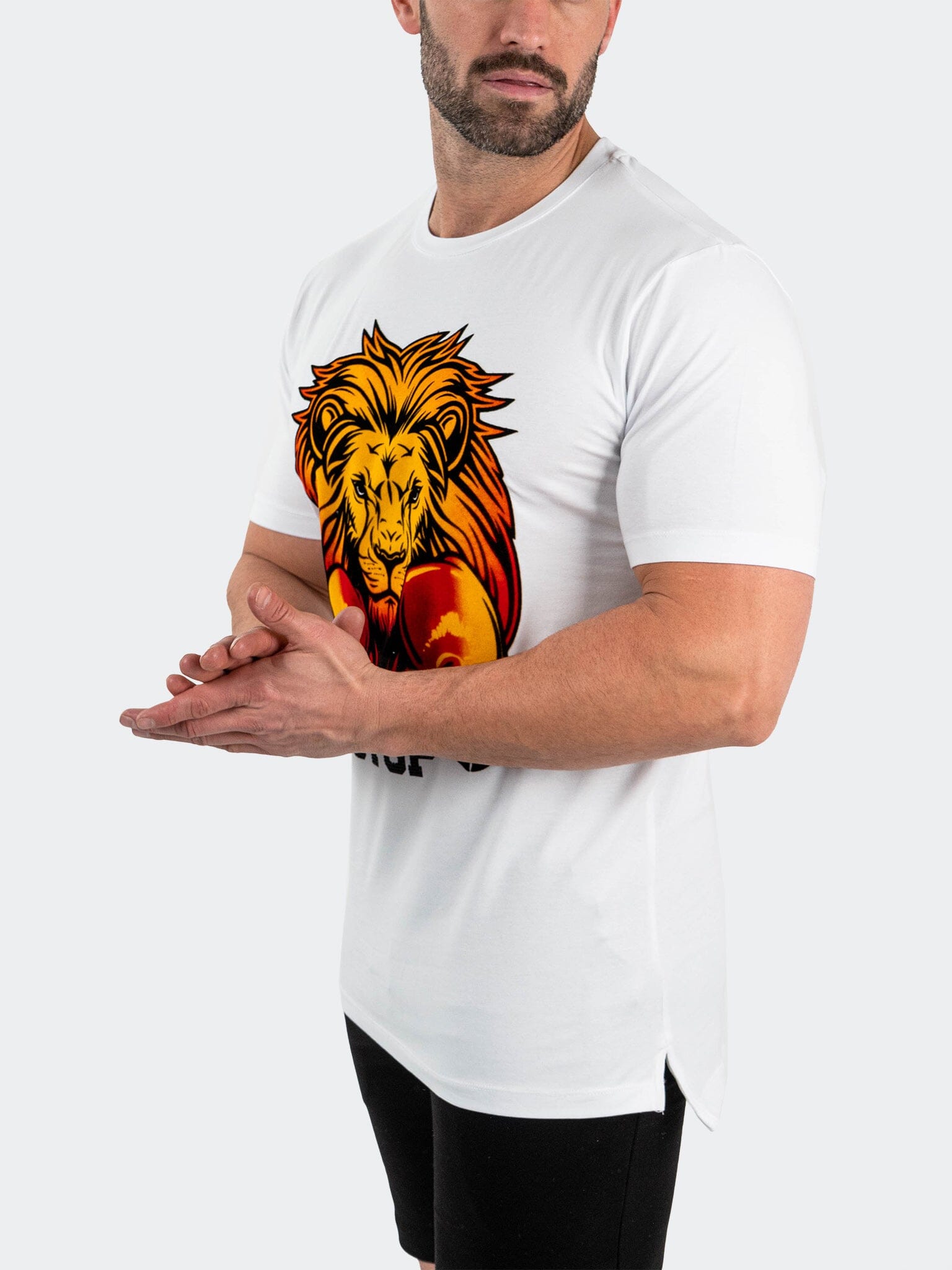Tee BoxingLion Orange White