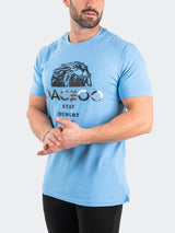 Tee HungryLion Sky Blue View-3