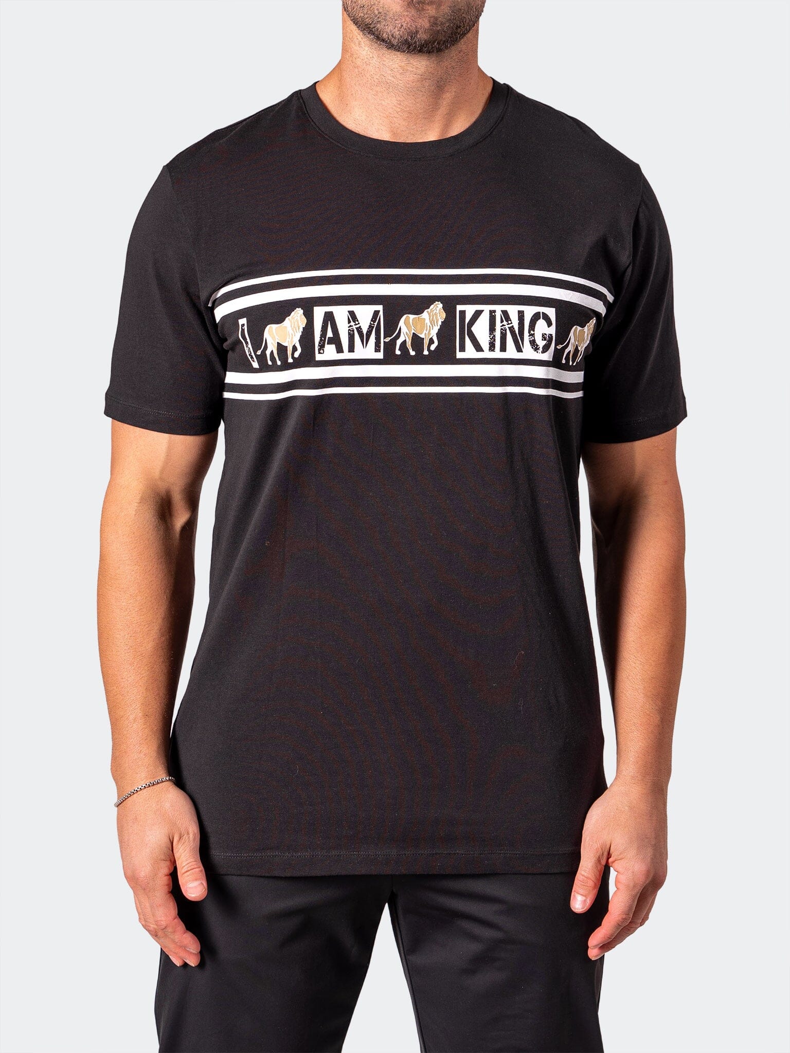 I Am King Black Tee