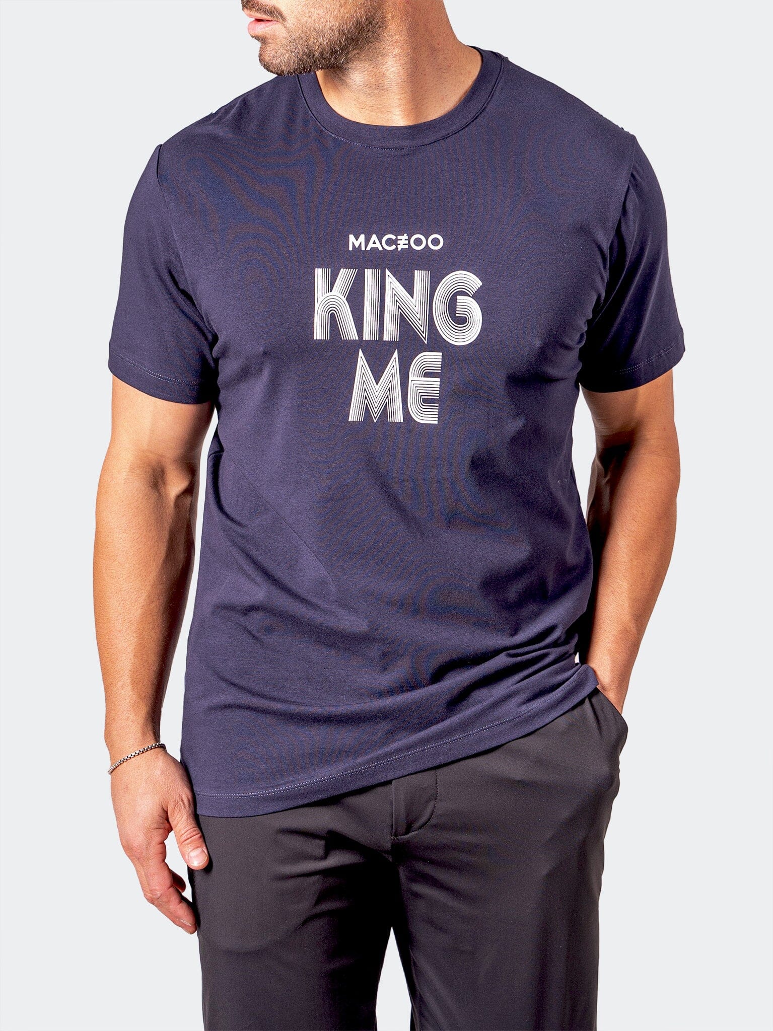 King Me Navy Blue Tee