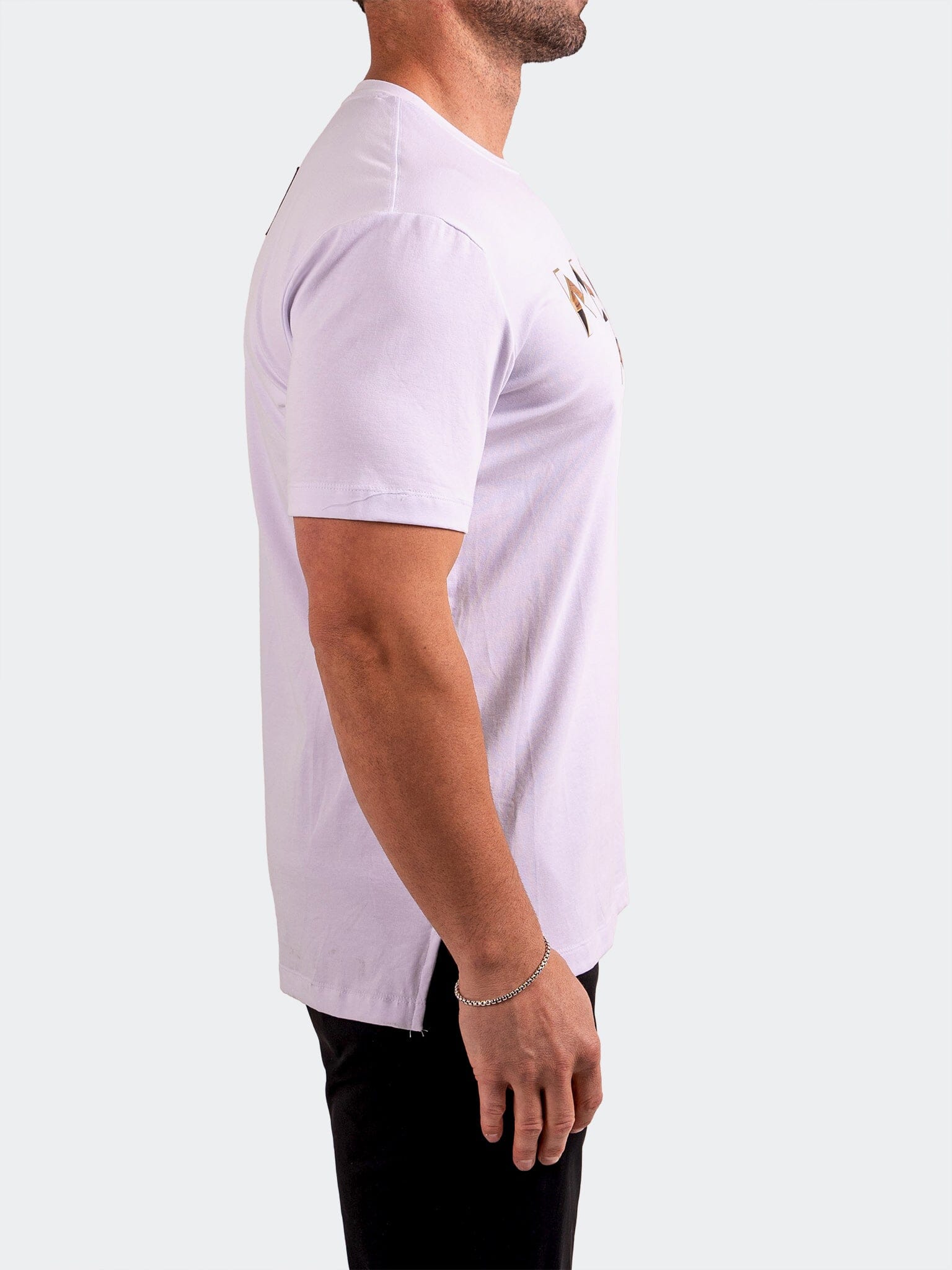 Logo Lavender White Graphic Tee