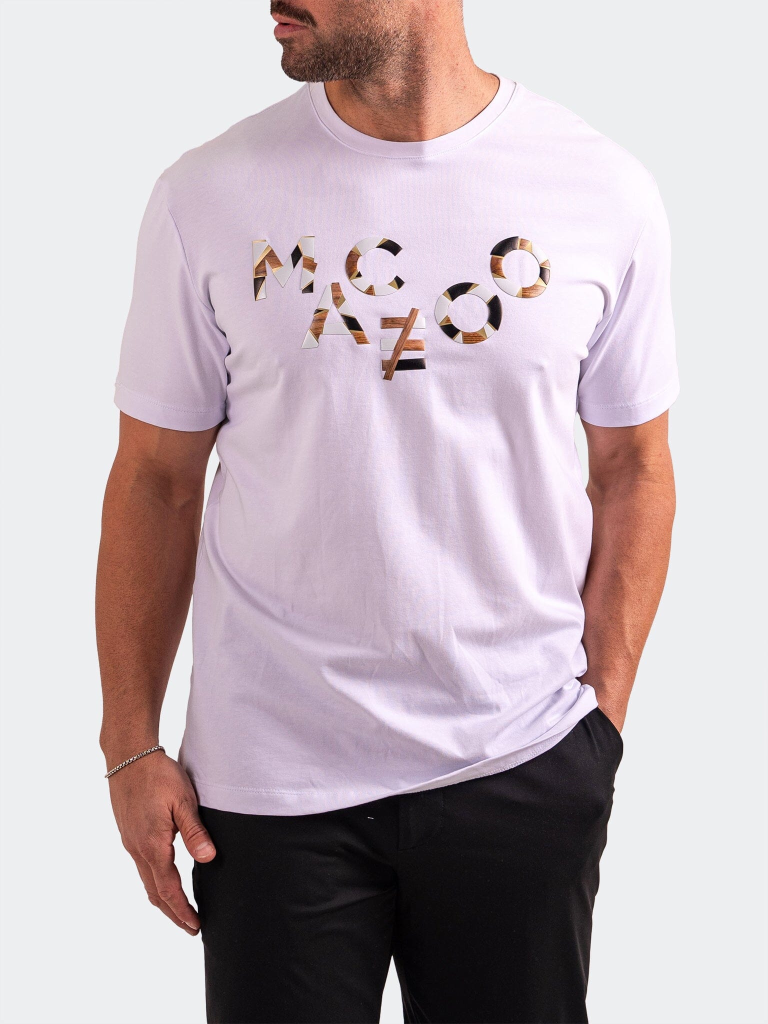 Logo Lavender White Graphic Tee